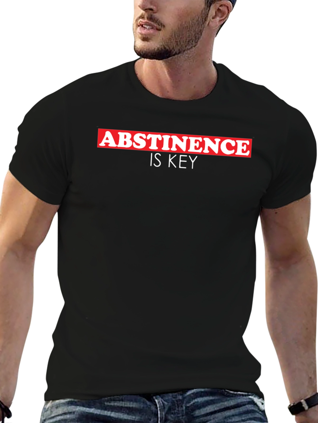 Abstinence is Key Black T-Shirt
