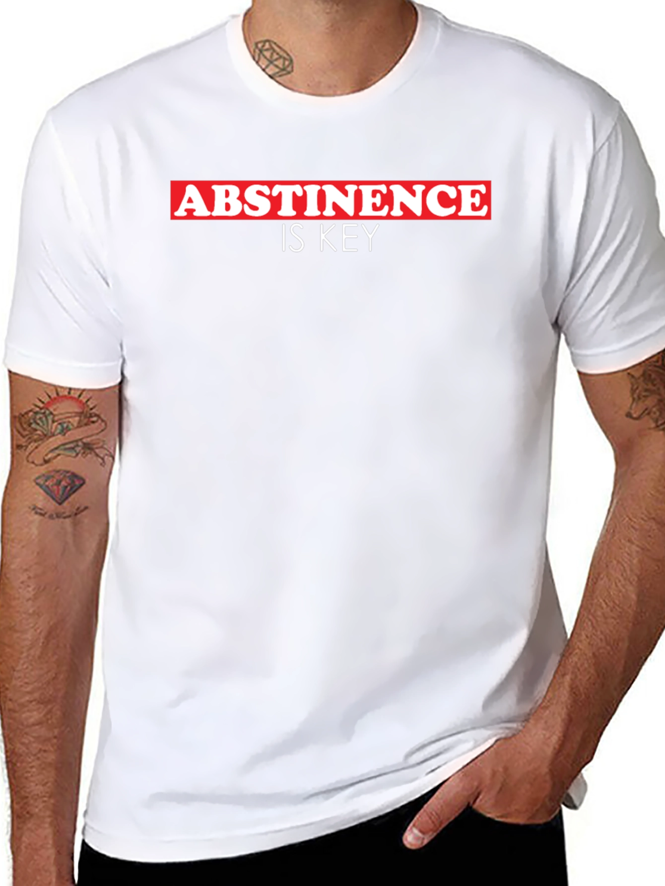 Abstinence is Key Black T-Shirt