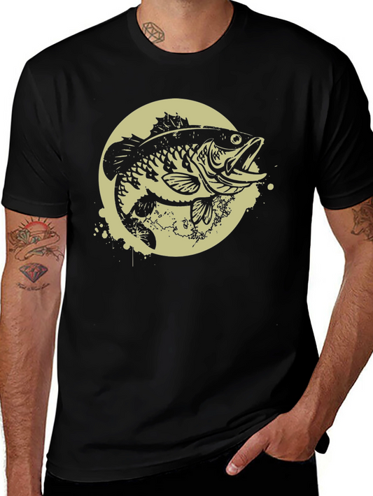 Bass Fish Graphic T-Shirt - Angler Tee