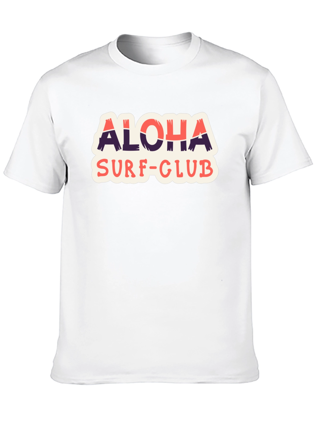 Aloha Surf Club Graphic Tee - Black Cotton T-Shirt