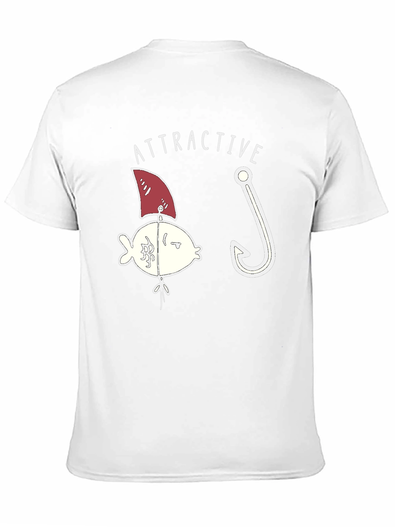 Attractive Fish T-Shirt Funny Fishing Bait Tee