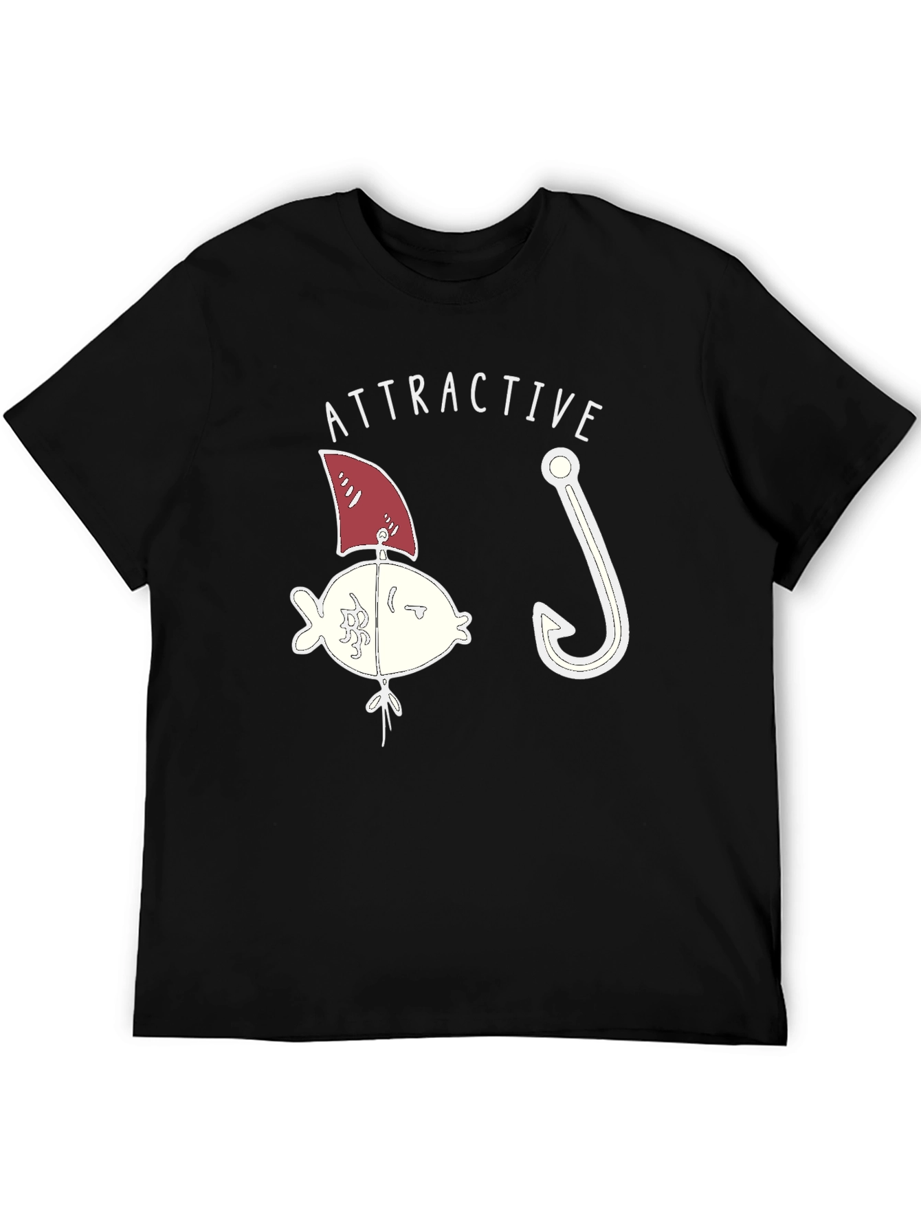 Attractive Fish T-Shirt Funny Fishing Bait Tee