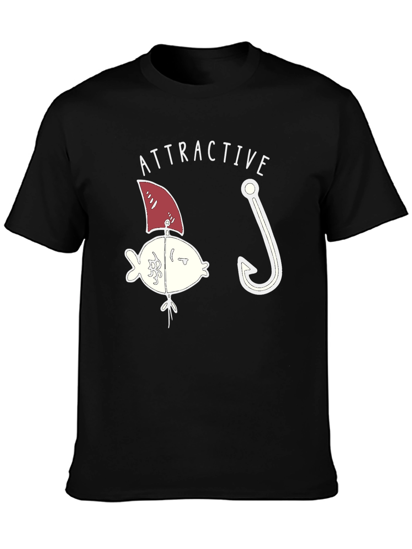 Attractive Fish T-Shirt Funny Fishing Bait Tee