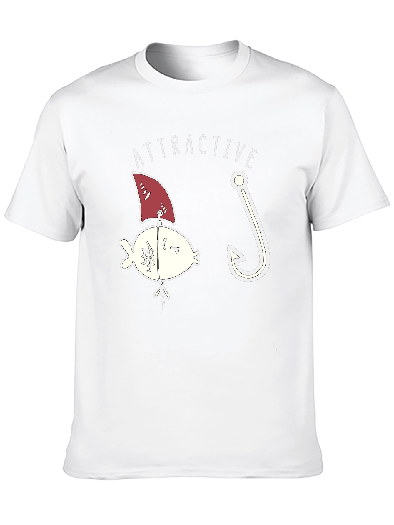 Attractive Fish T-Shirt Funny Fishing Bait Tee