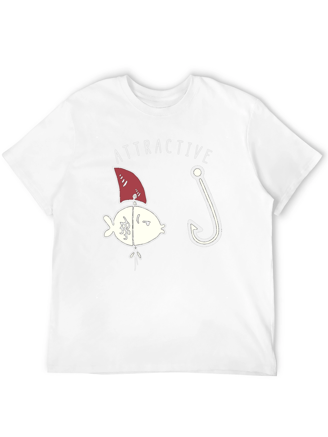 Attractive Fish T-Shirt Funny Fishing Bait Tee