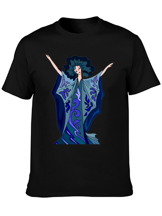 Abstract Art Woman Graphic Tee - Soft Cotton Blend