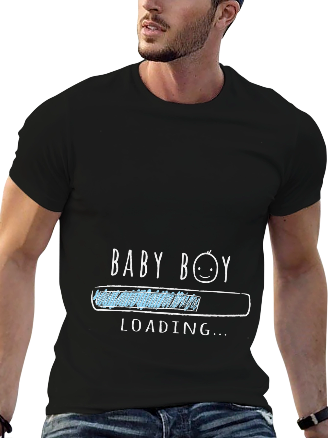 Baby Boy Loading T-Shirt - Expecting Dad Tee