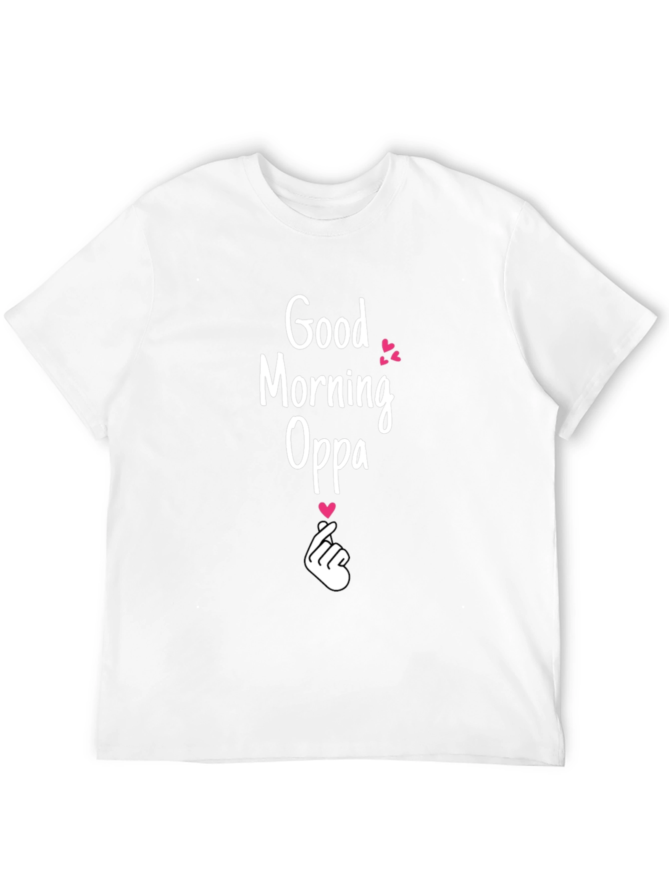 Good Morning Oppa Graphic Tee - Black