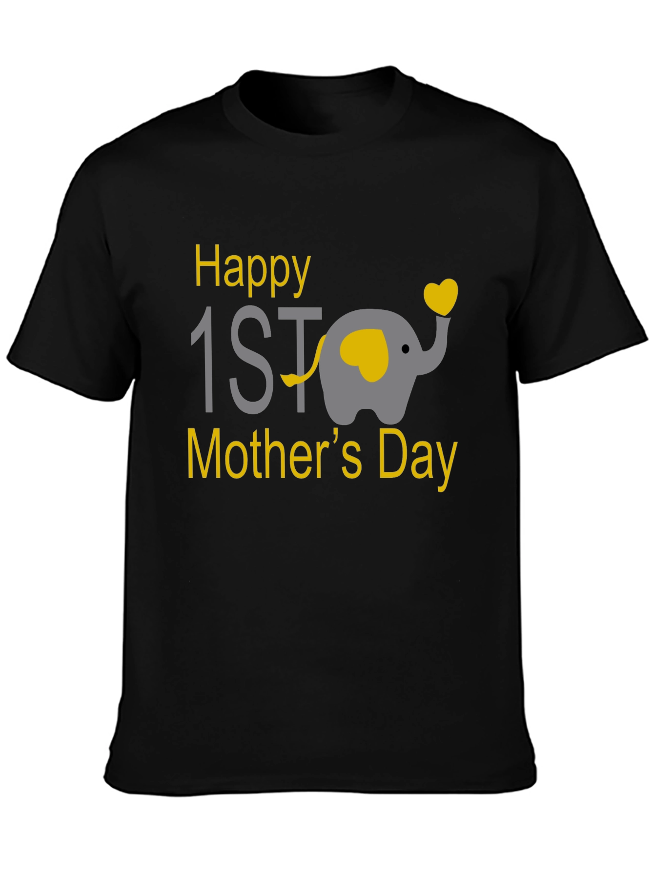 Happy 1st Mothers Day Elephant Graphic Tee