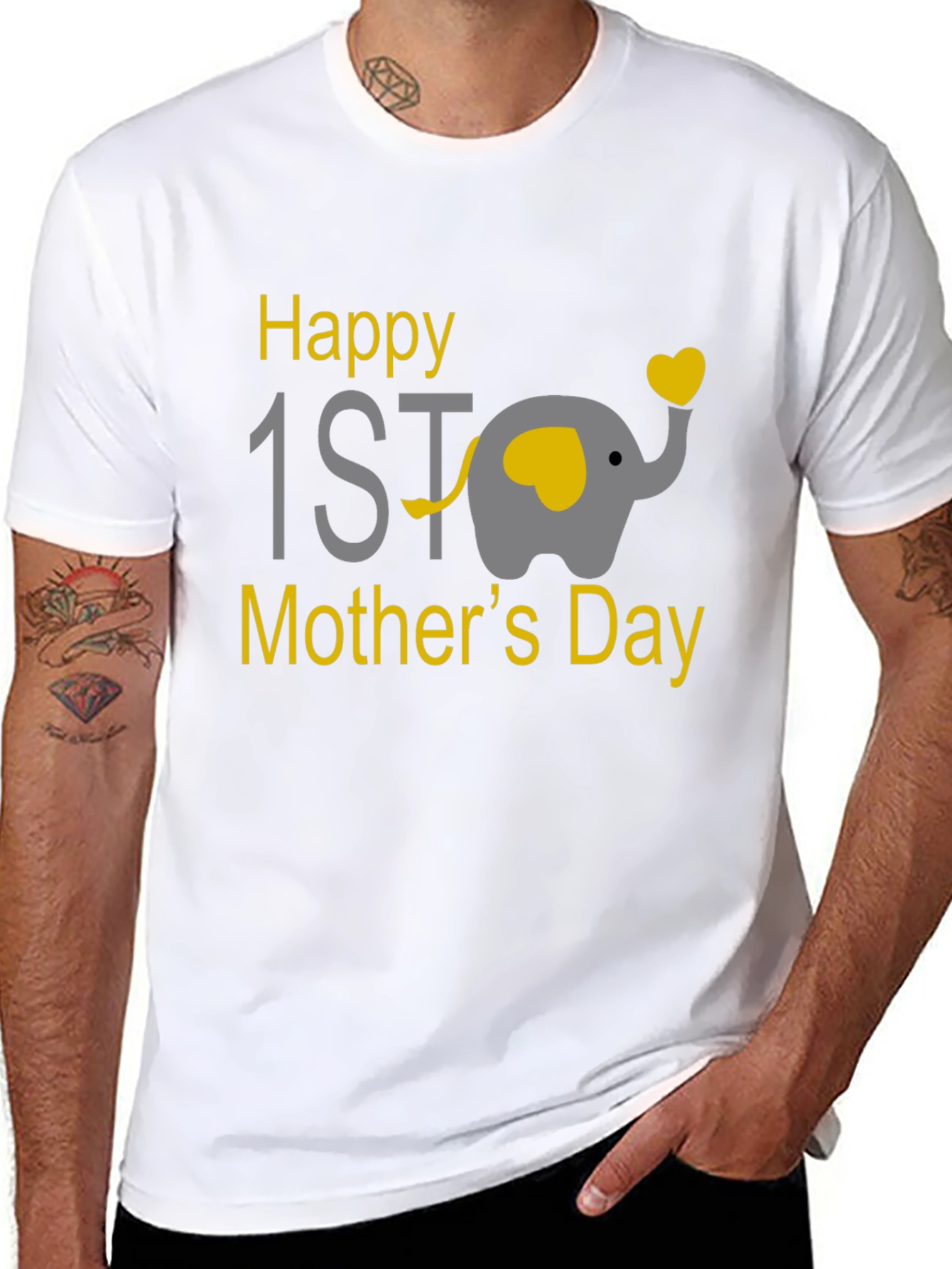 Happy 1st Mothers Day Elephant Graphic Tee