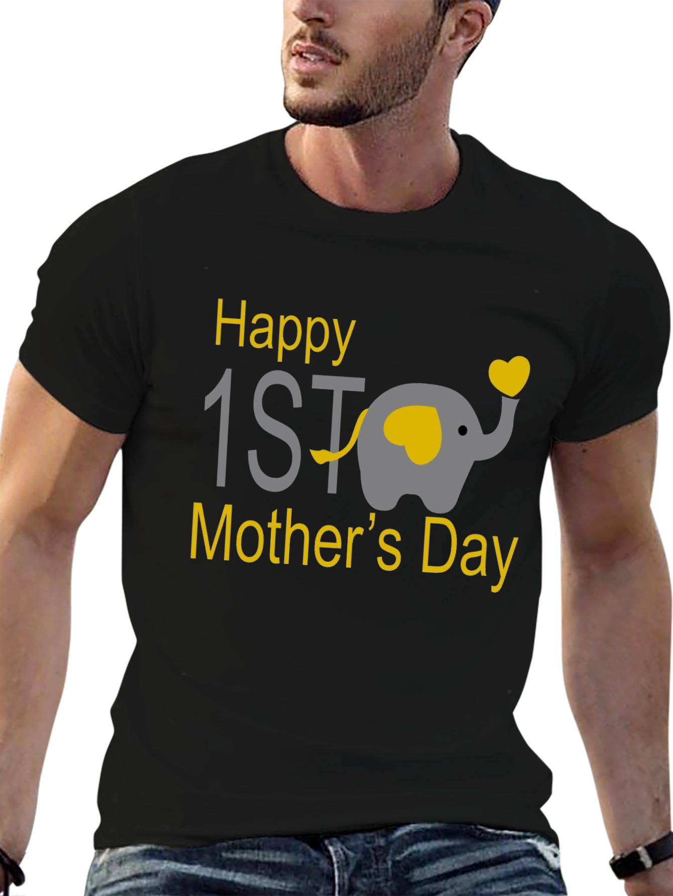 Happy 1st Mothers Day Elephant Graphic Tee