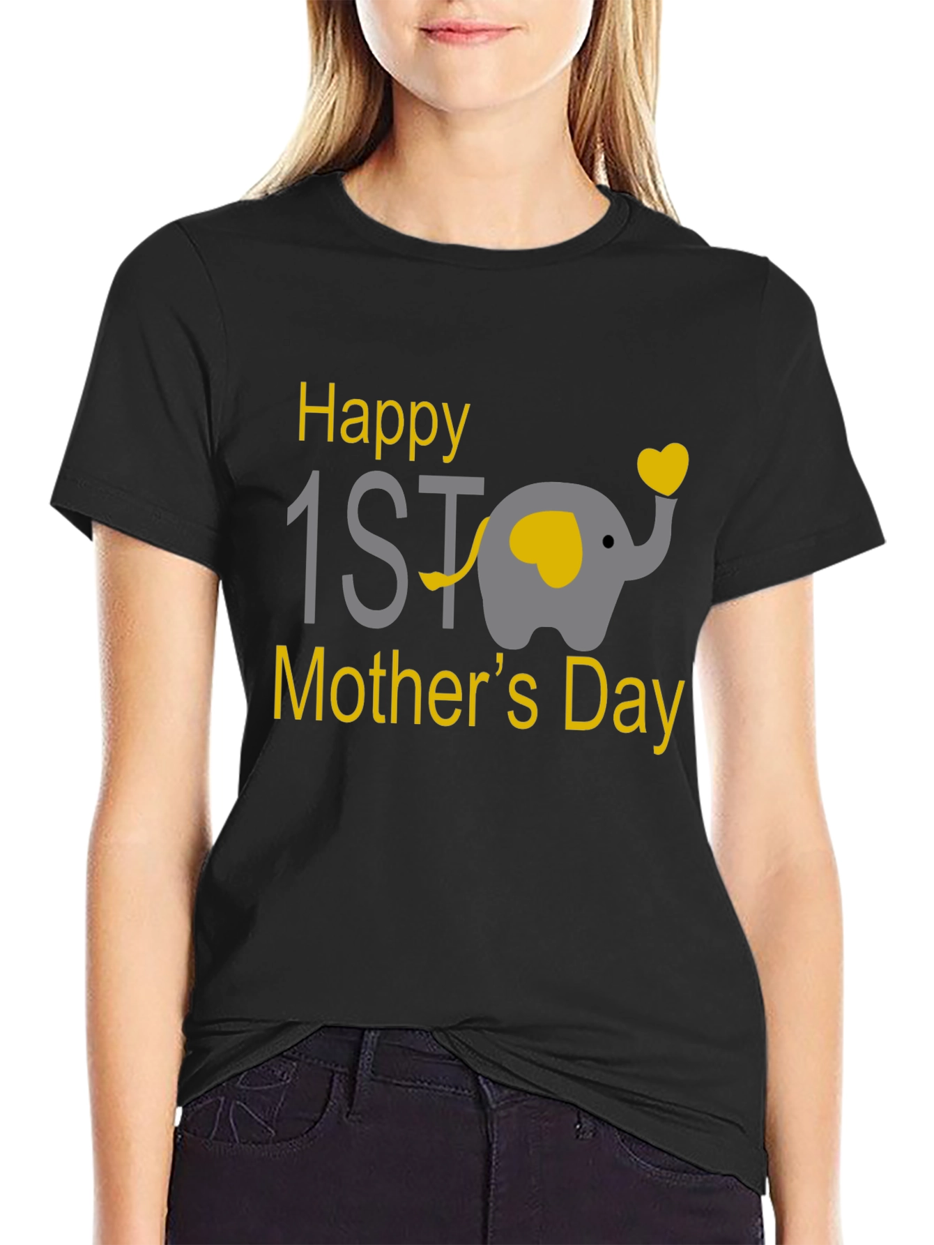 Happy 1st Mothers Day Elephant Graphic Tee