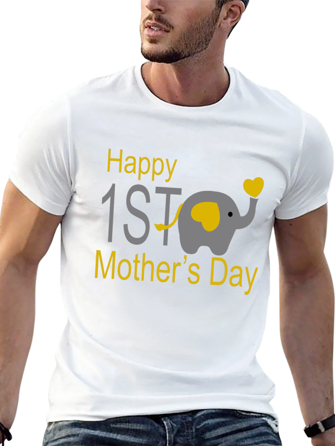 Happy 1st Mothers Day Elephant Graphic Tee