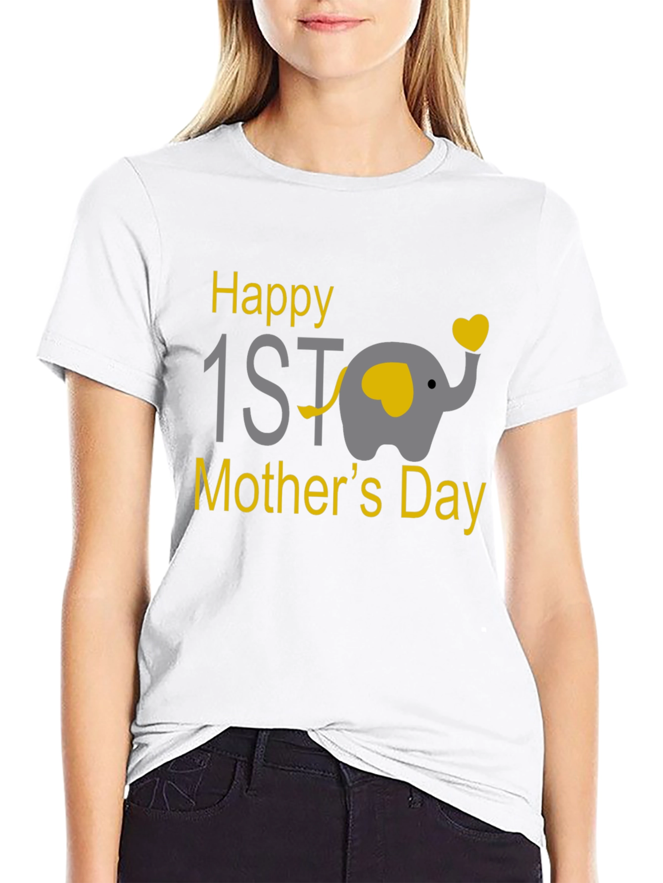 Happy 1st Mothers Day Elephant Graphic Tee