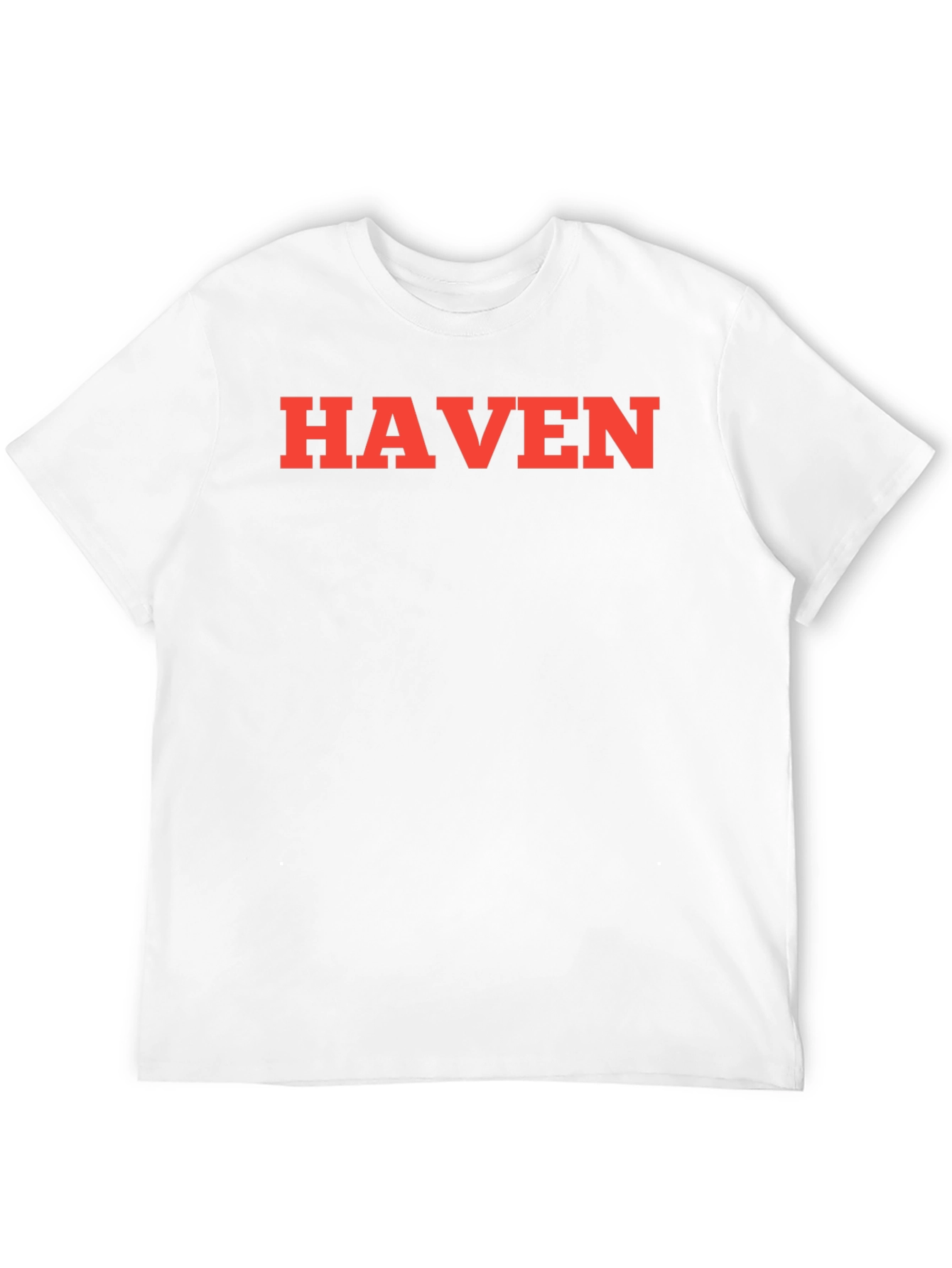 HAVEN Graphic Tee - Bold Red Letters on Black
