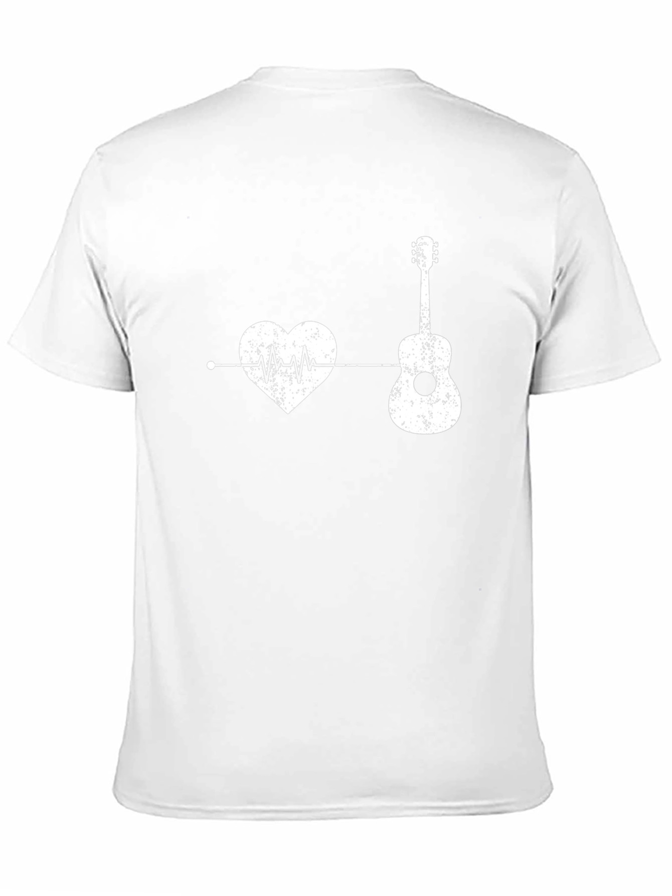 Heartbeat Guitar Music T-Shirt - Black