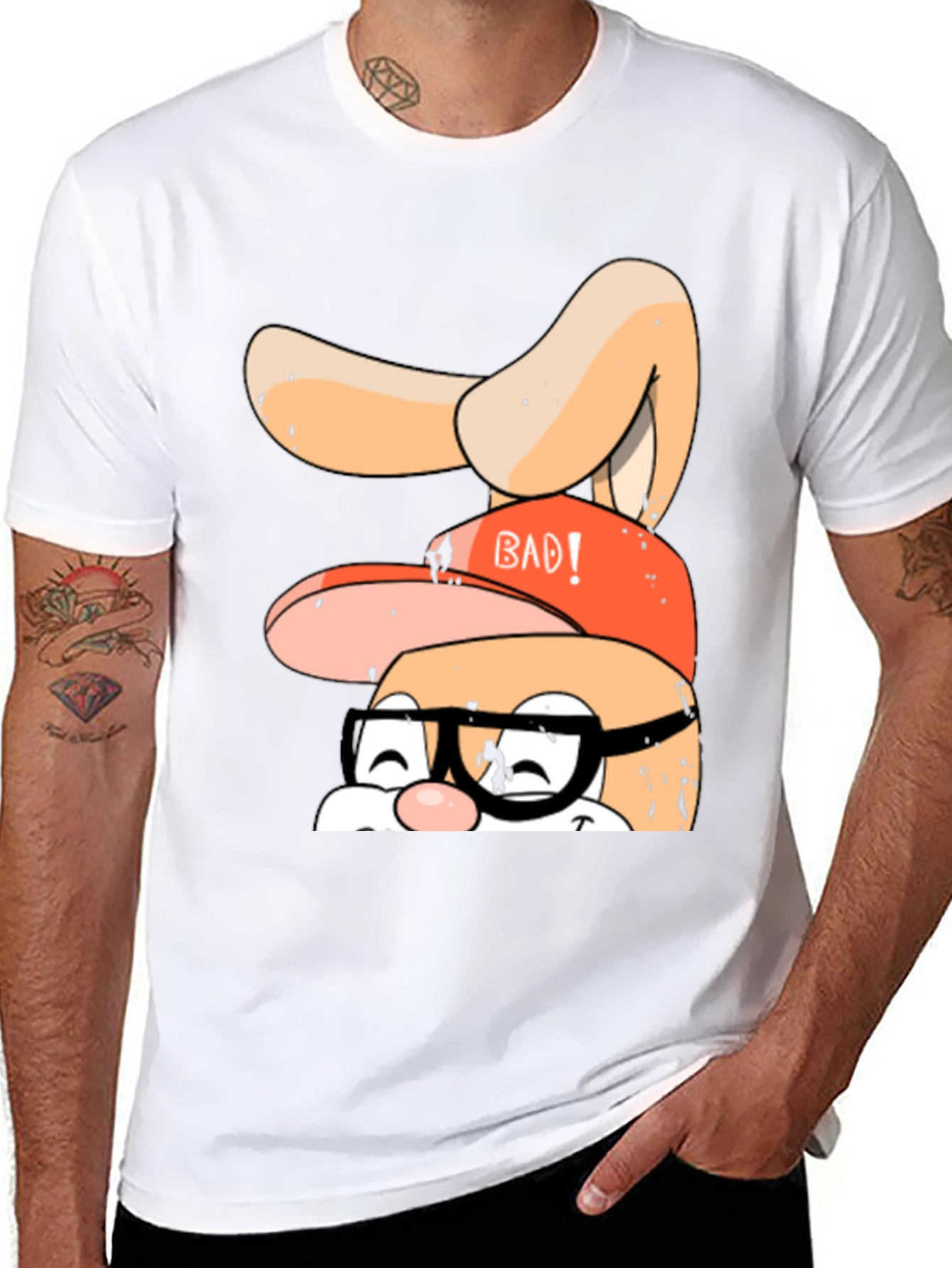 Bad Bunny Graphic Tee - Black Casual T-Shirt