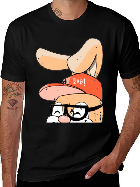 Bad Bunny Graphic Tee - Black Casual T-Shirt