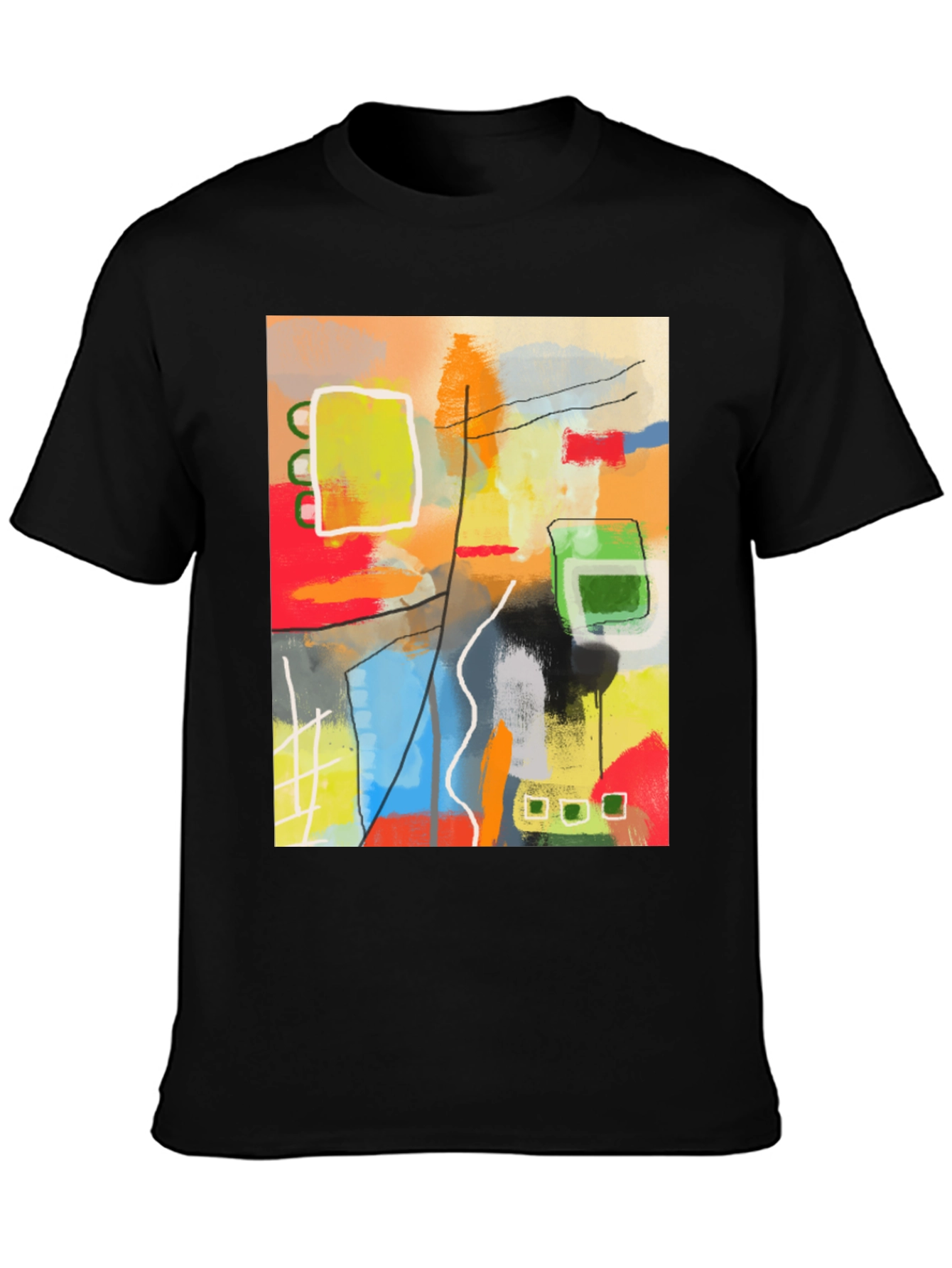 Abstract Art Graphic Tee - Unique Design Soft Cotton