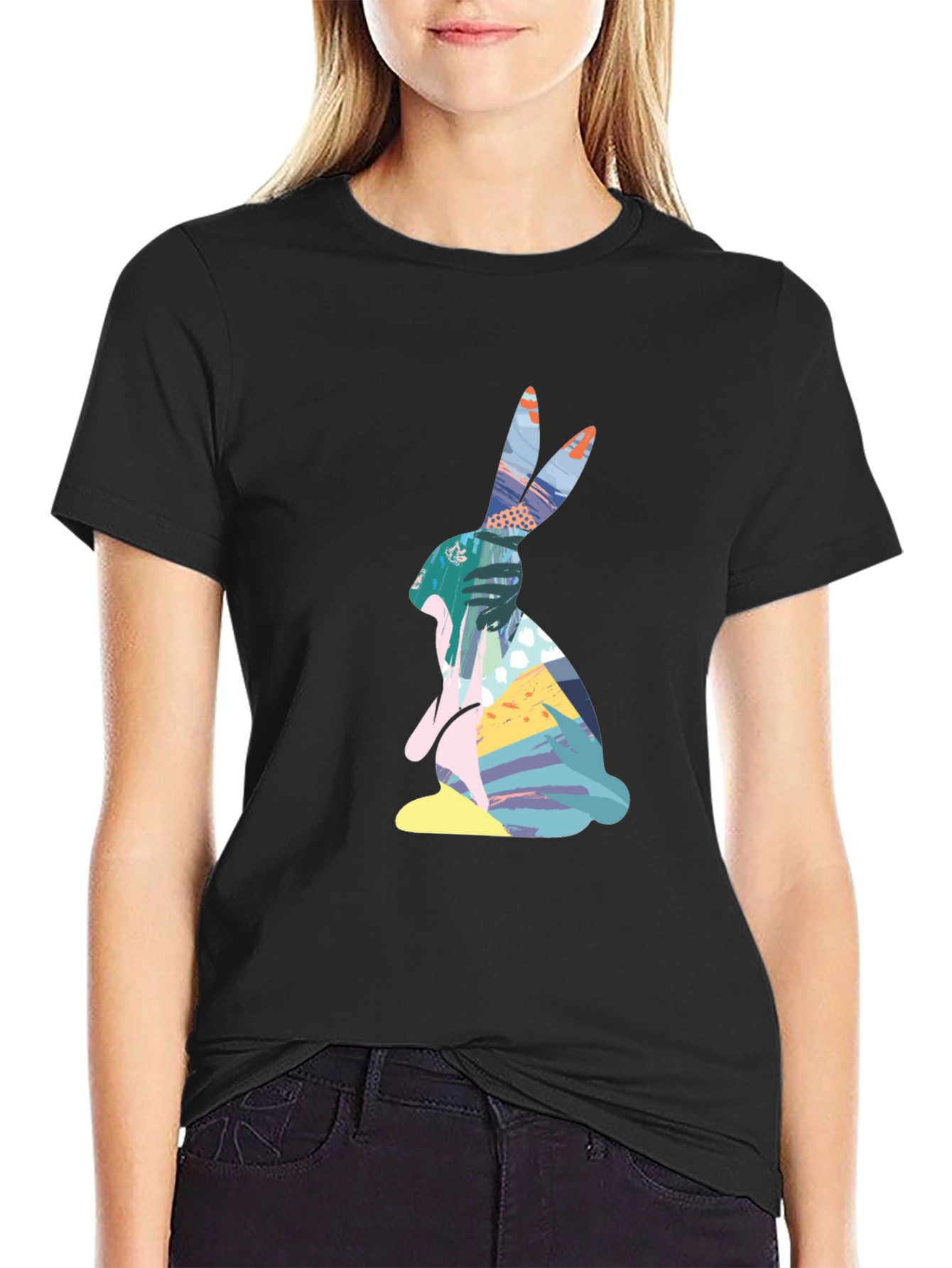 Abstract Rabbit Graphic Tee