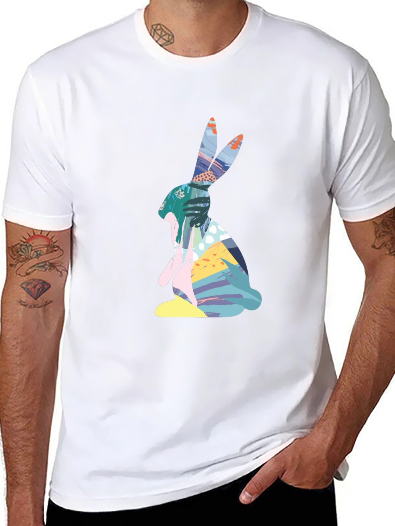 Abstract Rabbit Graphic Tee