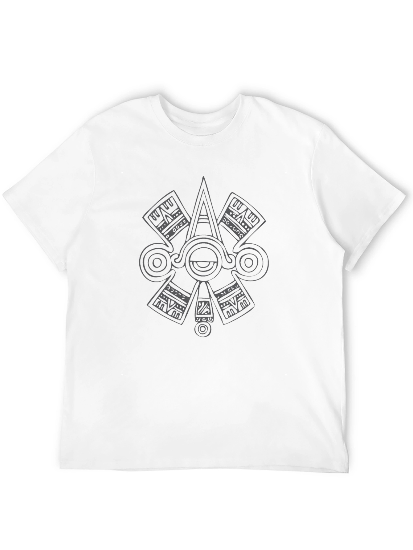 Aztec Eye Graphic T-Shirt - Black Cotton Tee