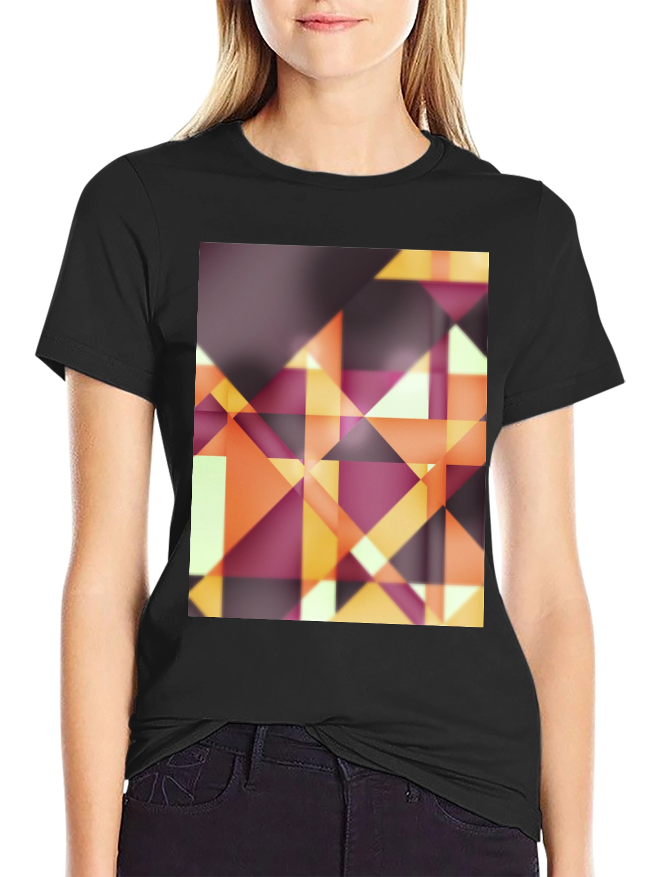 Abstract Geometric Graphic Tee - Modern Design