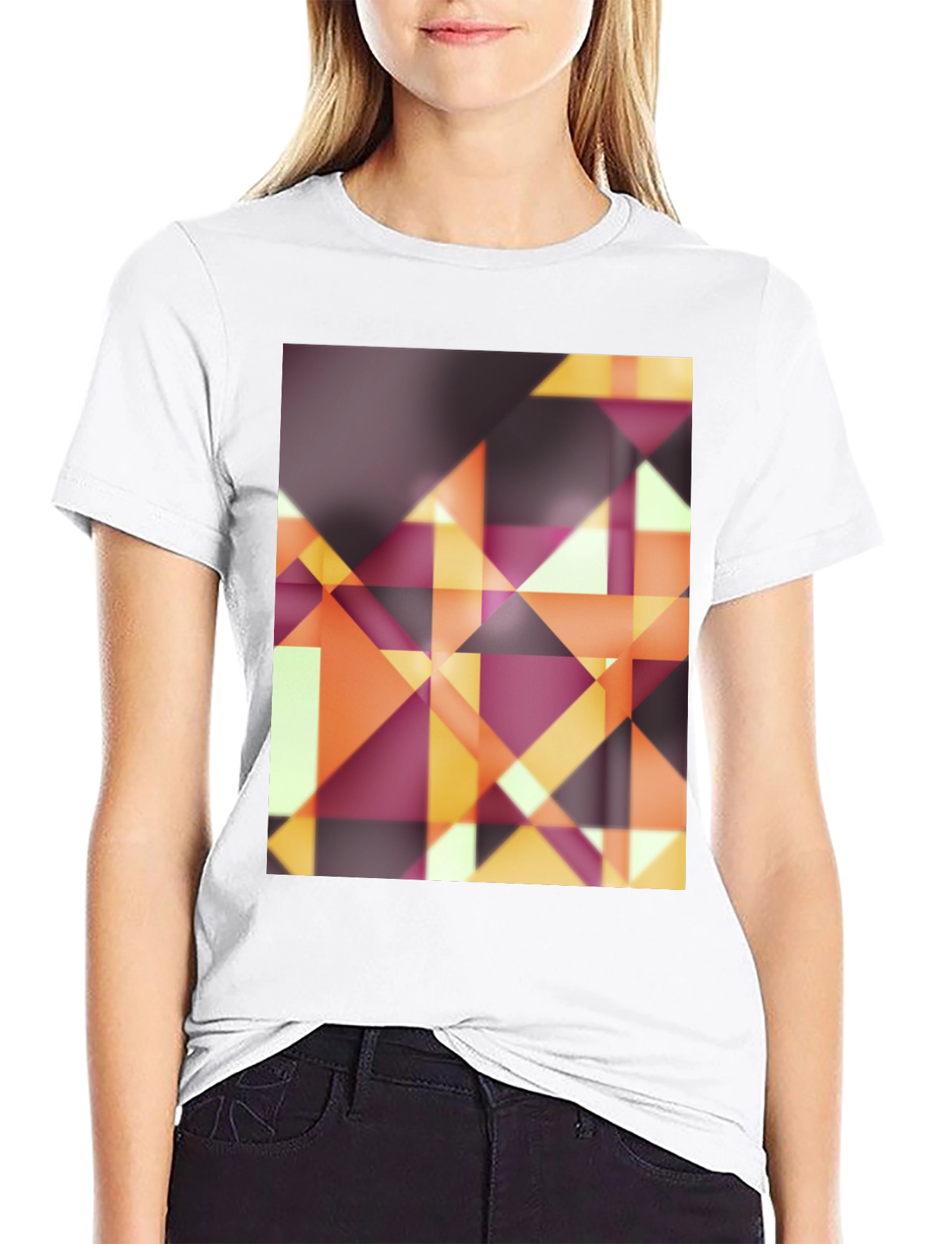 Abstract Geometric Graphic Tee - Modern Design
