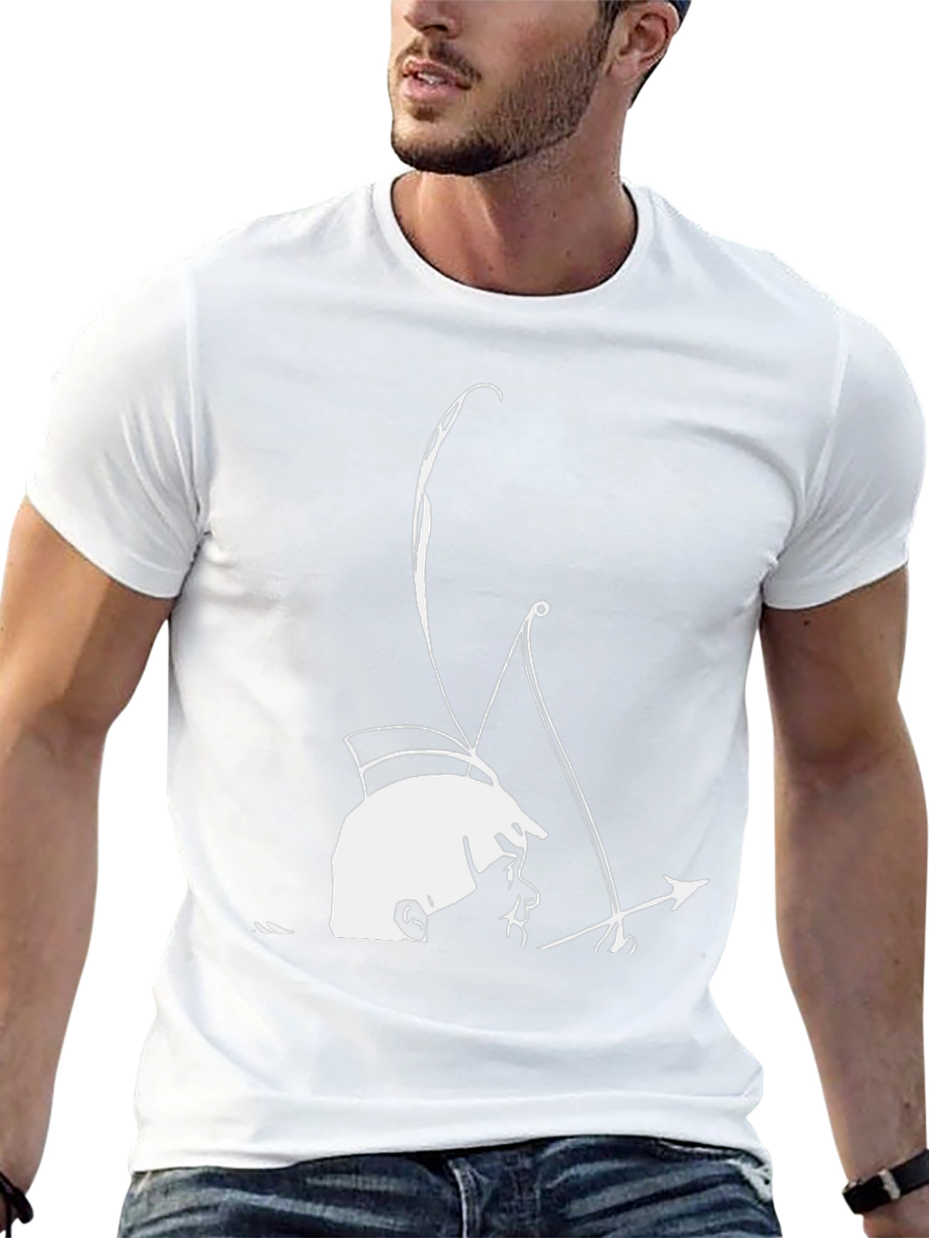 Archer Graphic Tee - Black Cotton T-Shirt