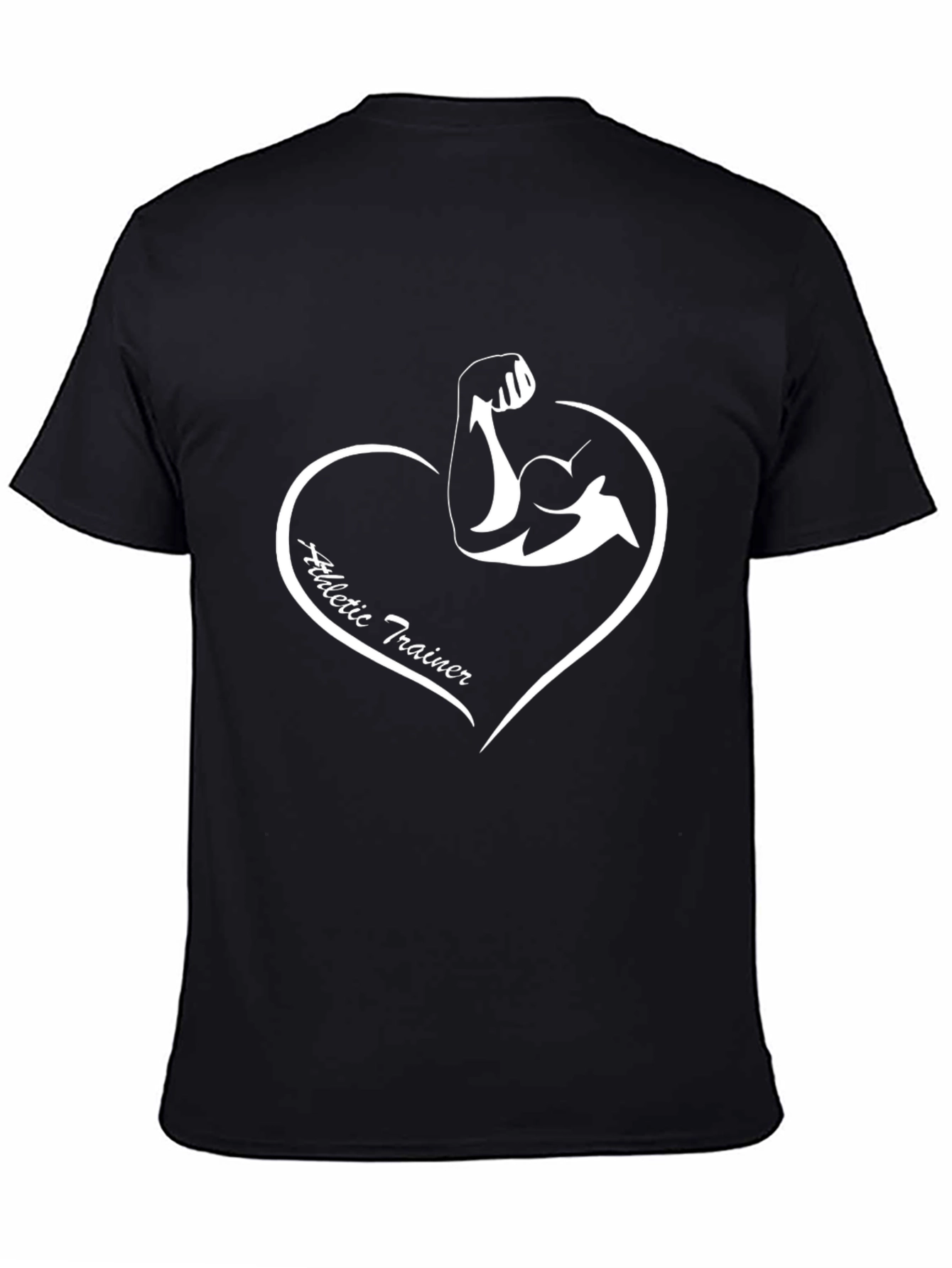 Athletic Trainer Heart Graphic T-Shirt - Black