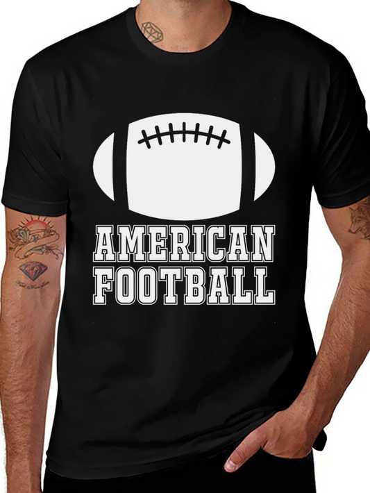 American Football Graphic T-Shirt - Black