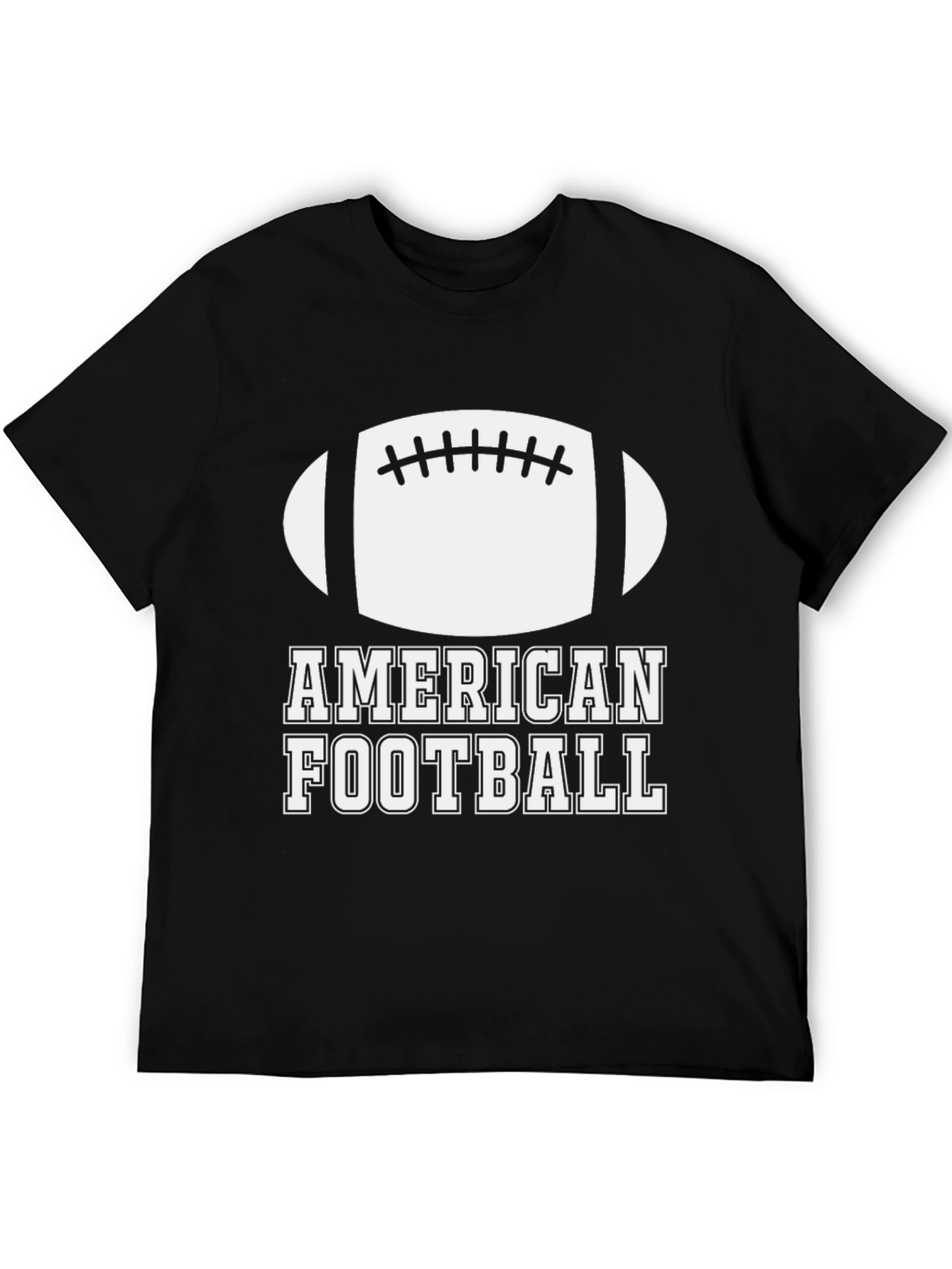 American Football Graphic T-Shirt - Black