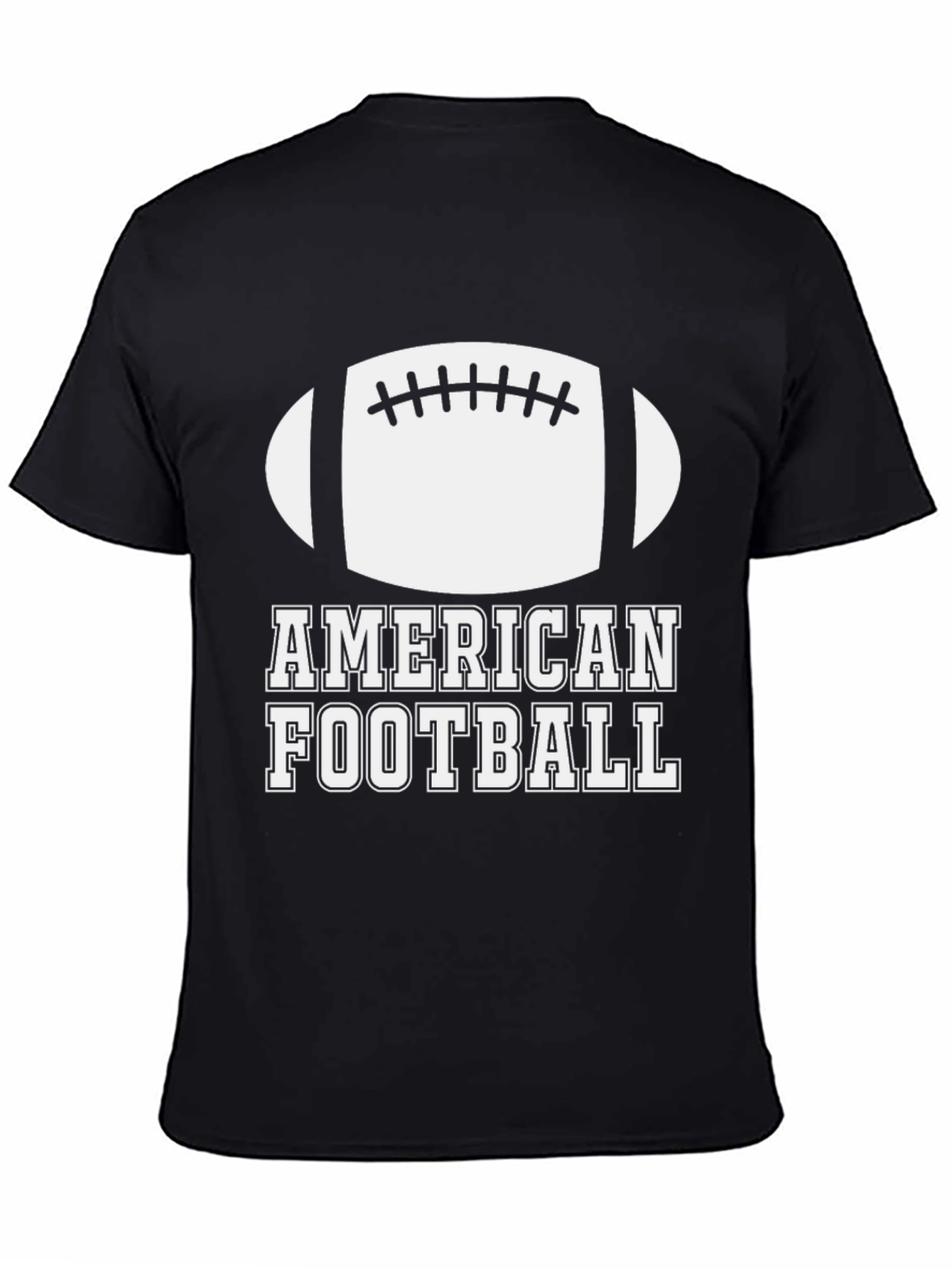 American Football Graphic T-Shirt - Black