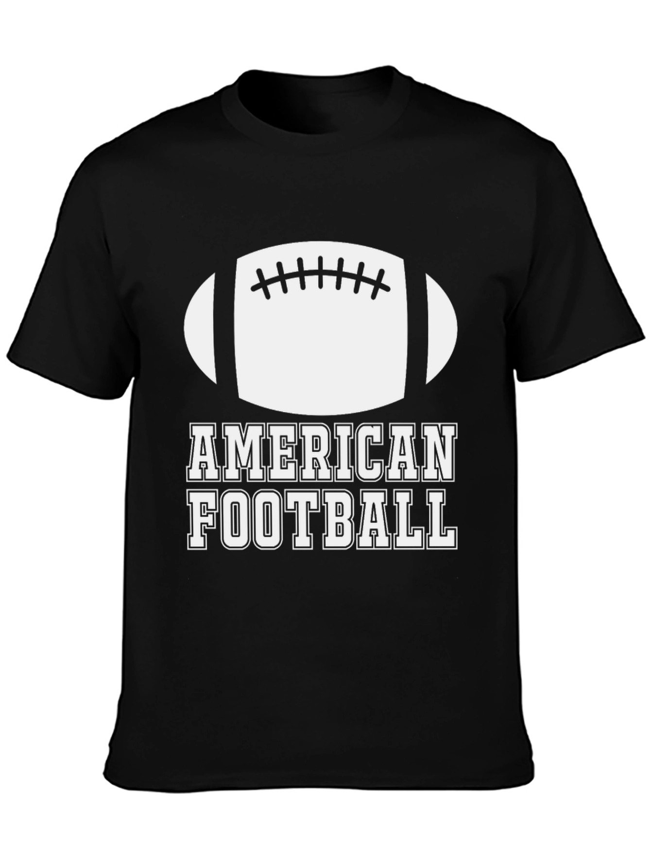 American Football Graphic T-Shirt - Black