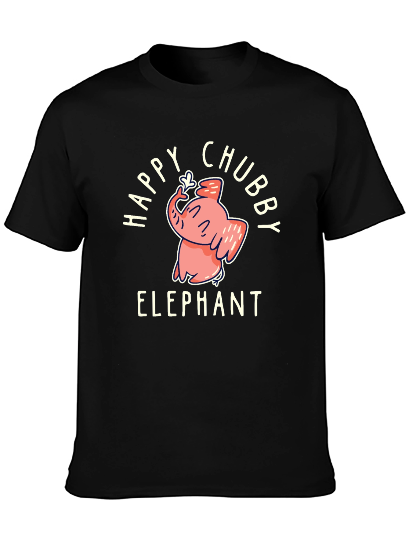 Happy Chubby Elephant Graphic Tee
