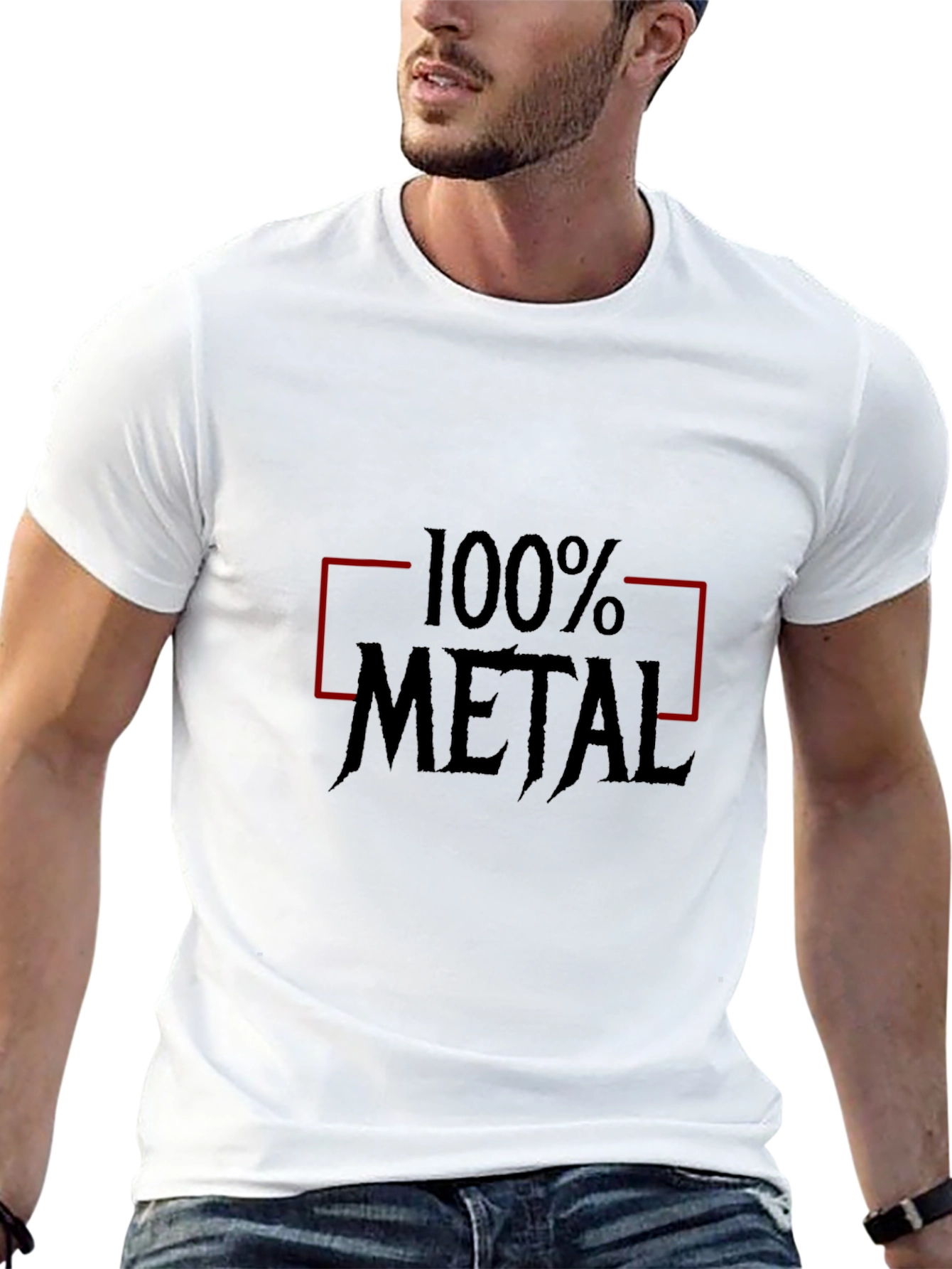 100% Metal Graphic Tee - Black