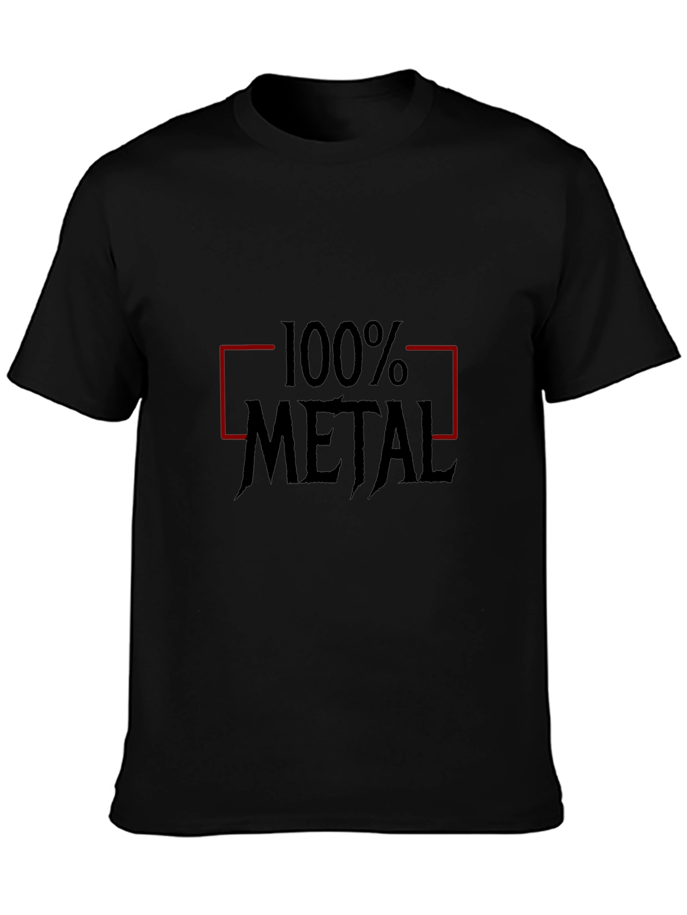 100% Metal Graphic Tee - Black