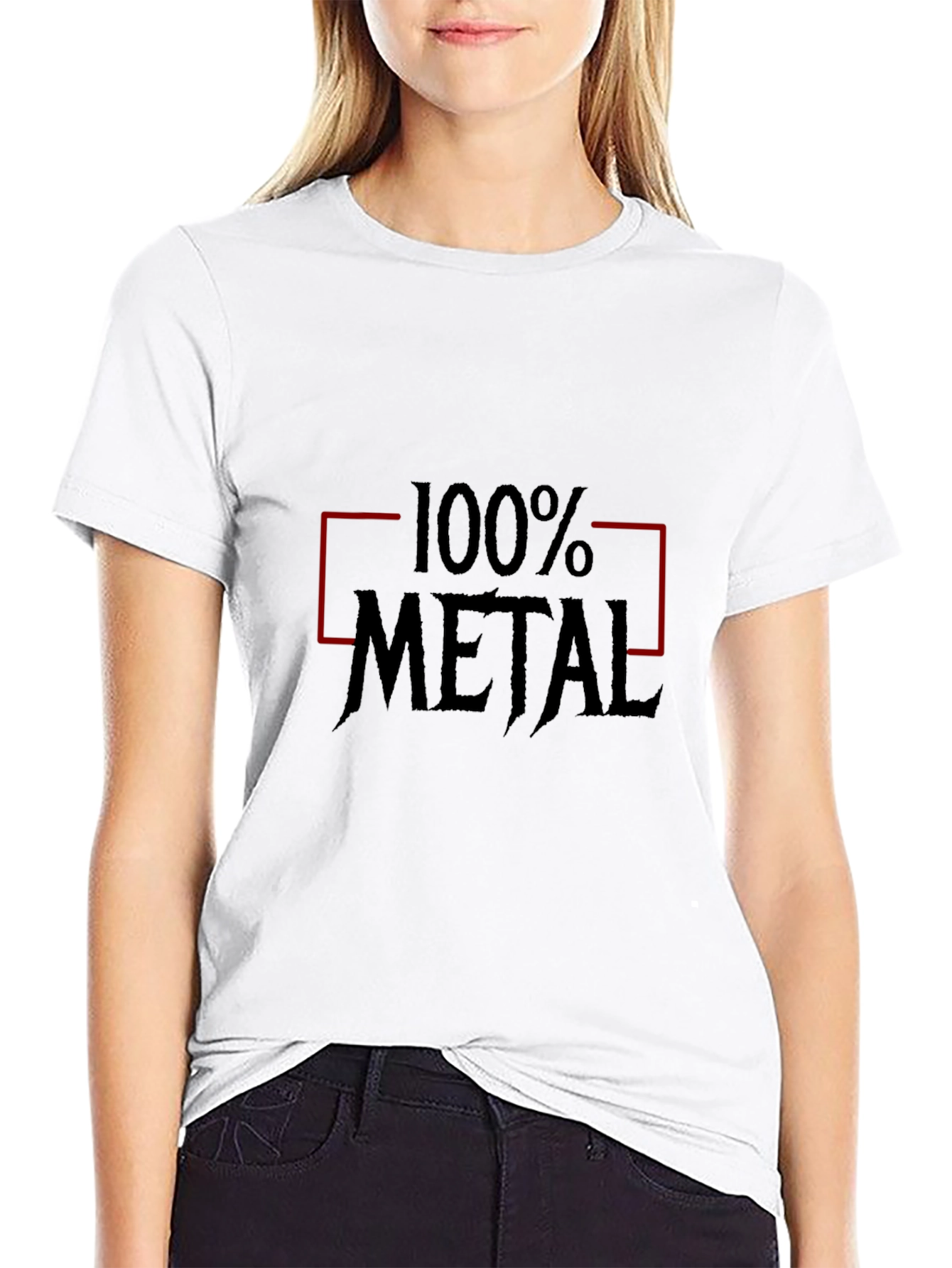 100% Metal Graphic Tee - Black