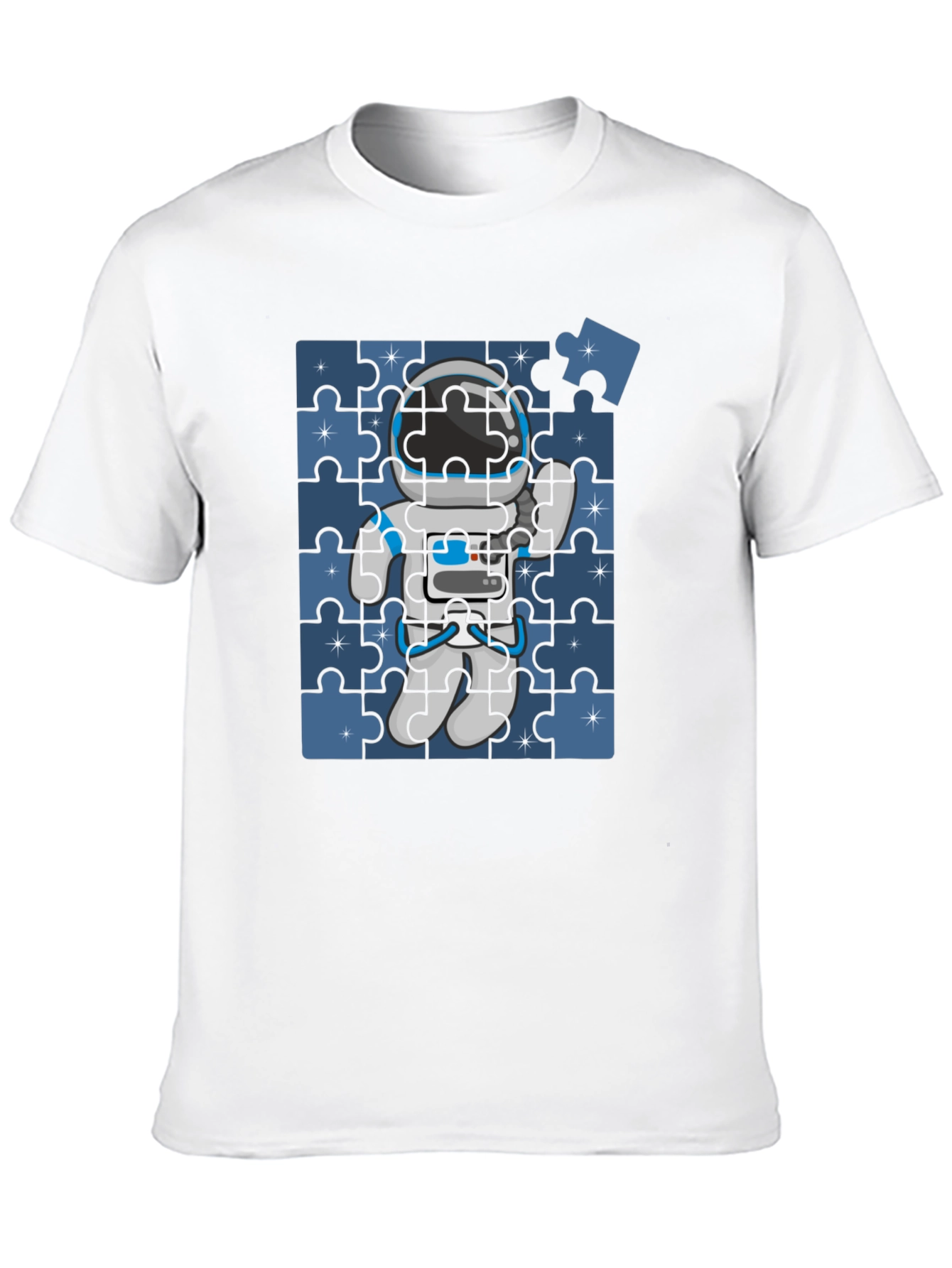 Astronaut Puzzle Piece T-Shirt - Space Exploration Tee