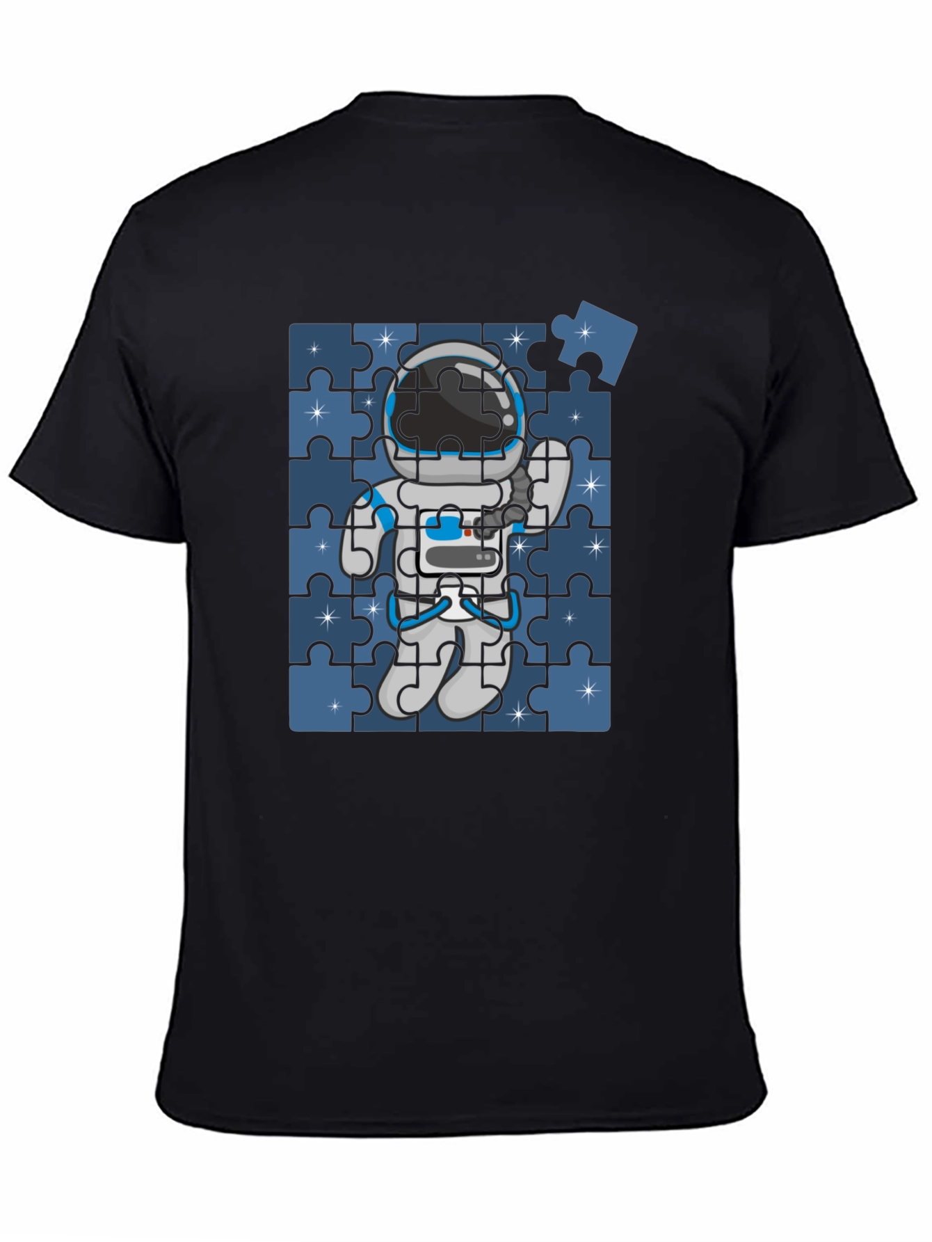 Astronaut Puzzle Piece T-Shirt - Space Exploration Tee