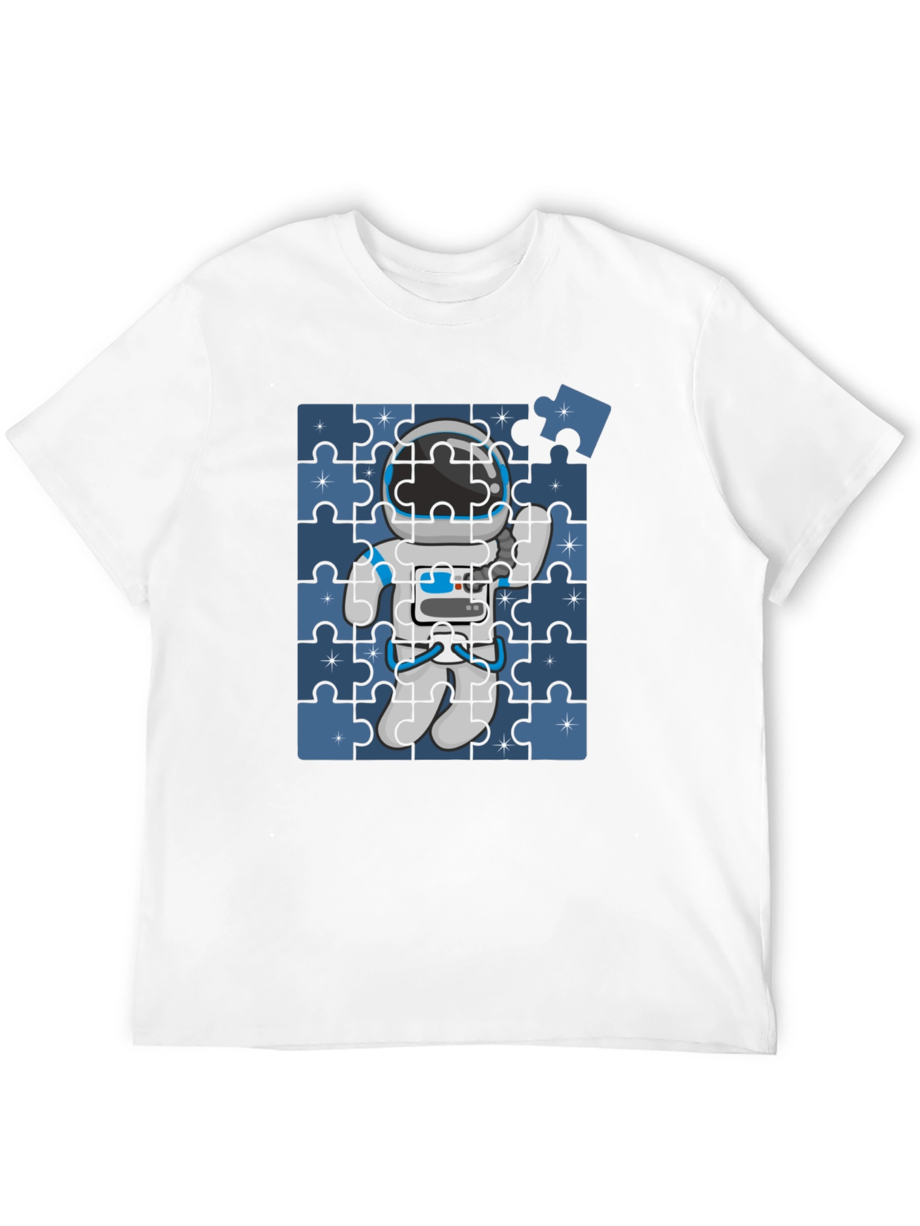 Astronaut Puzzle Piece T-Shirt - Space Exploration Tee