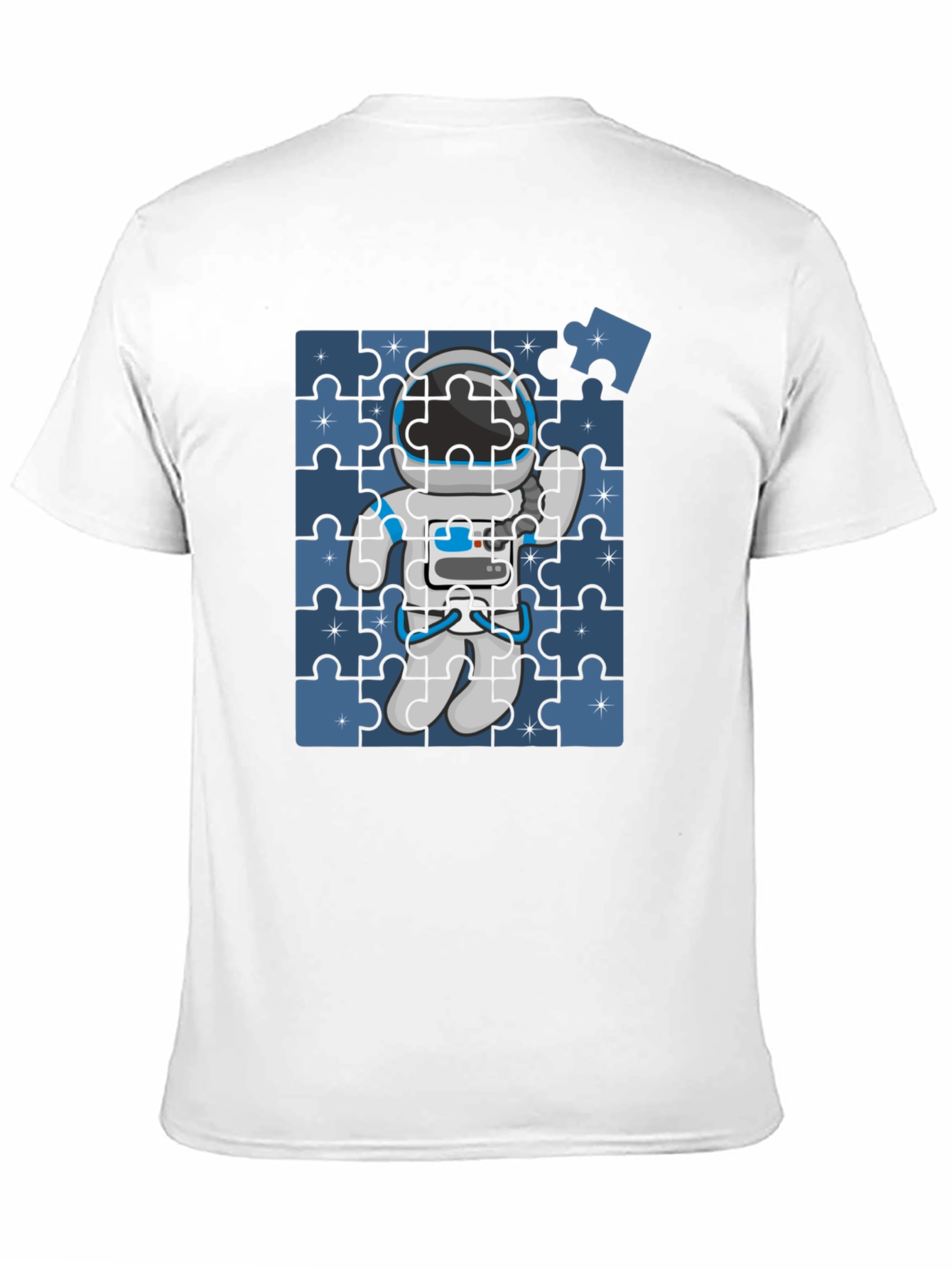 Astronaut Puzzle Piece T-Shirt - Space Exploration Tee