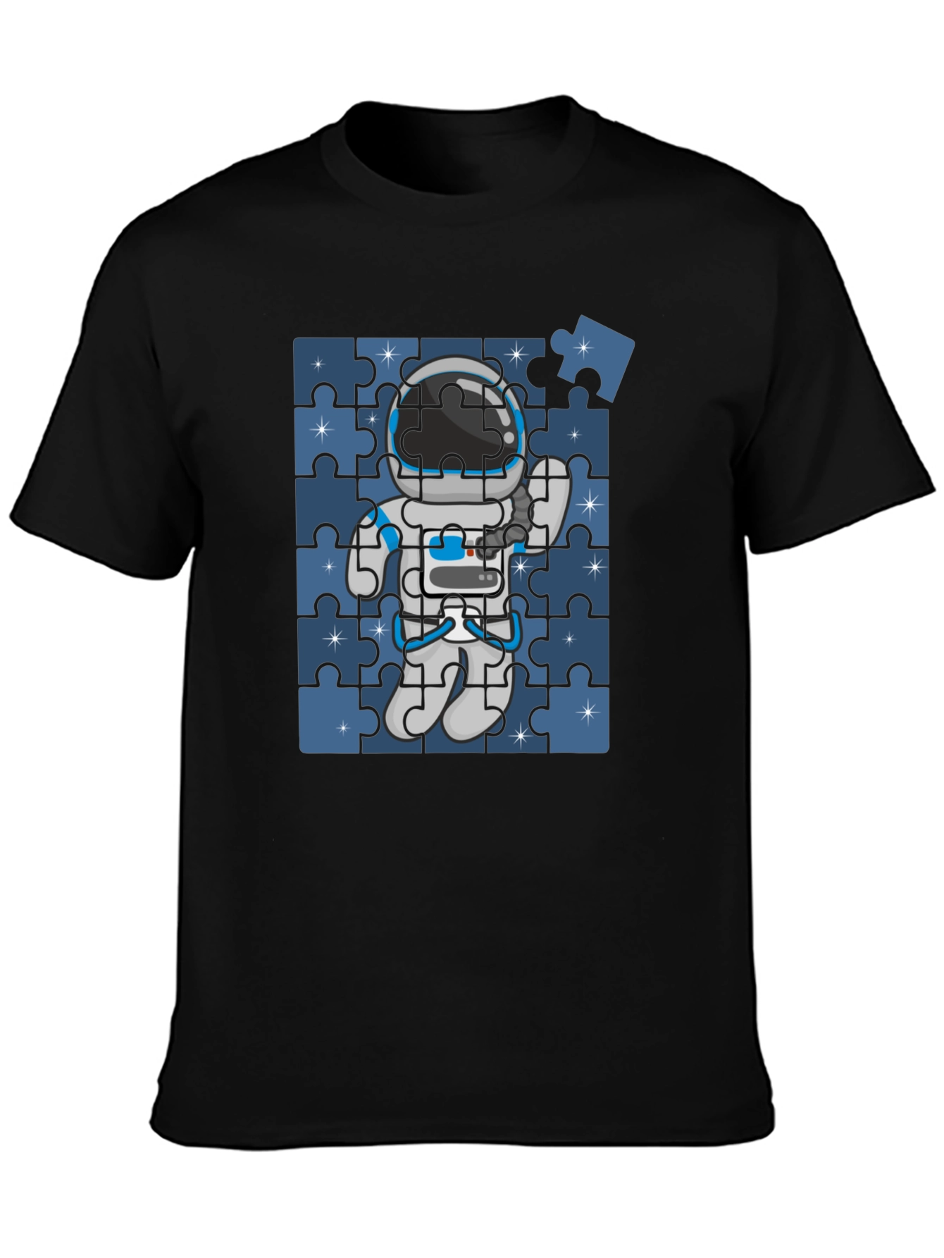 Astronaut Puzzle Piece T-Shirt - Space Exploration Tee