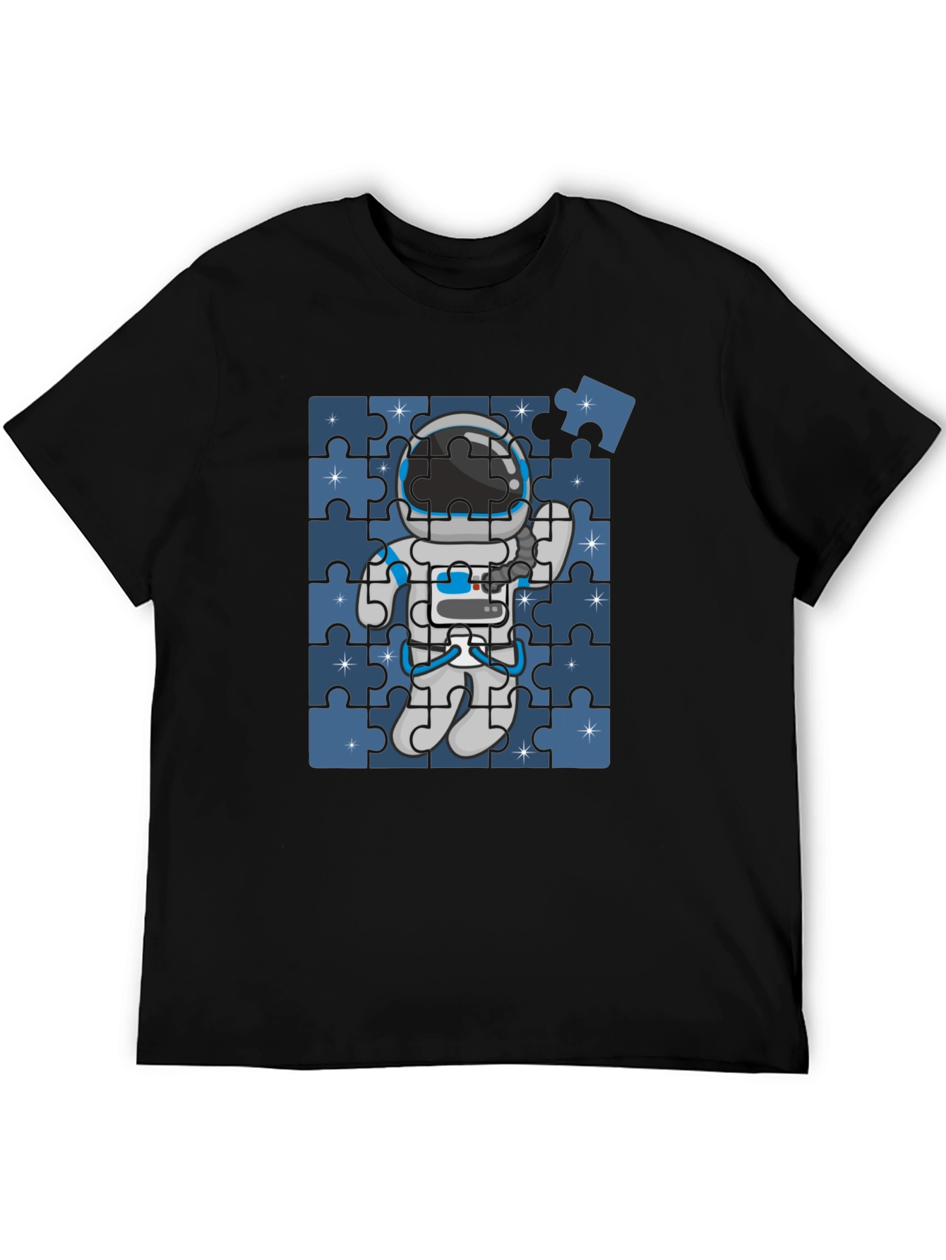 Astronaut Puzzle Piece T-Shirt - Space Exploration Tee