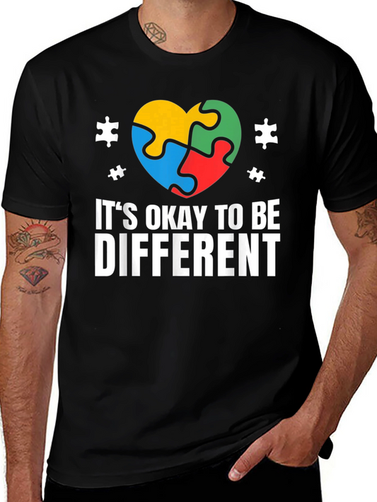 Autism Awareness T-Shirt - Its Okay to Be Different