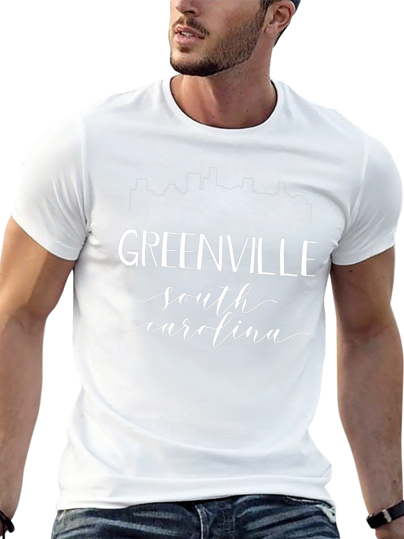 Greenville SC Skyline Graphic Tee - Unisex Black T-Shirt