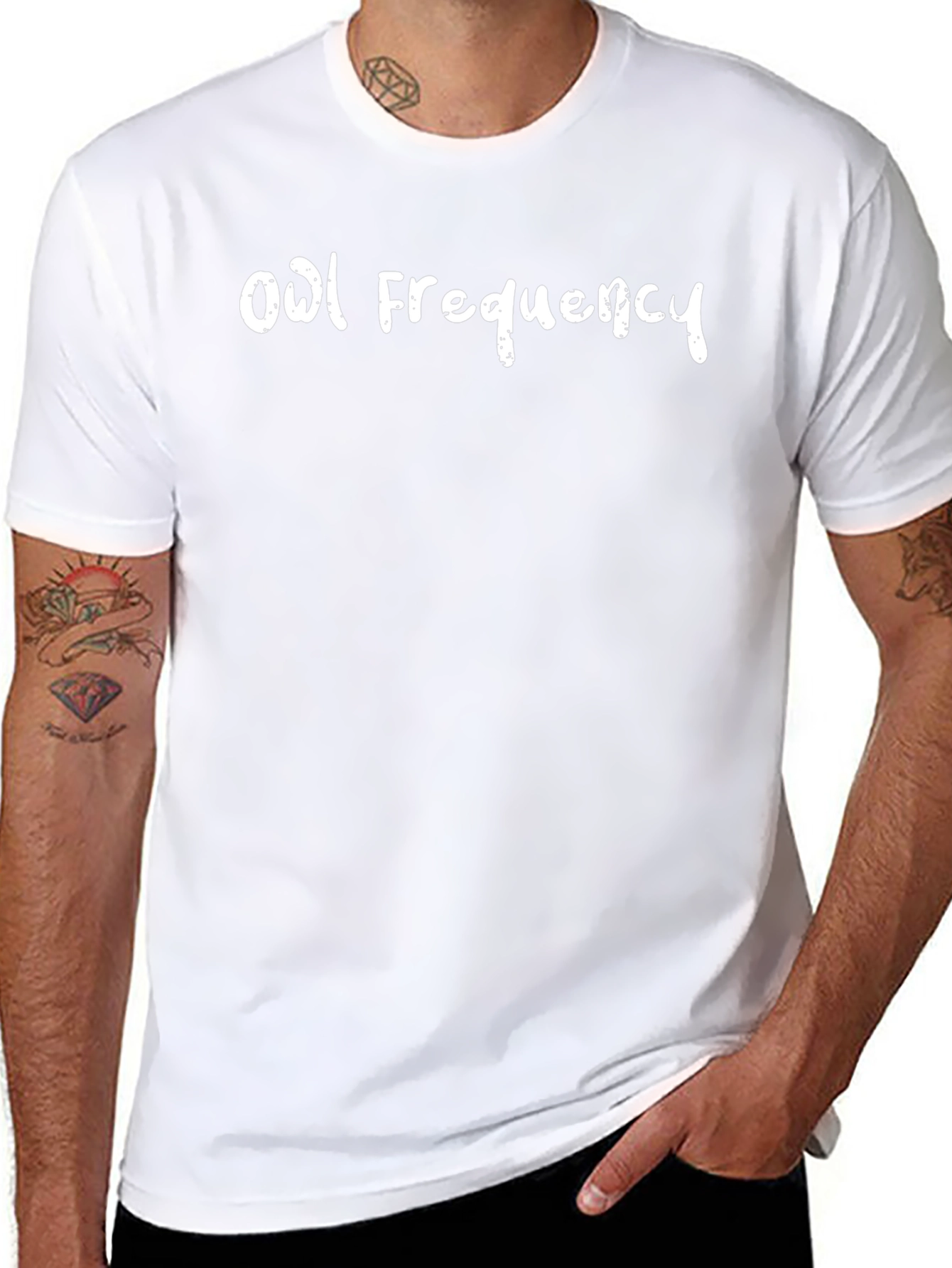 Owl Frequency Black T-Shirt