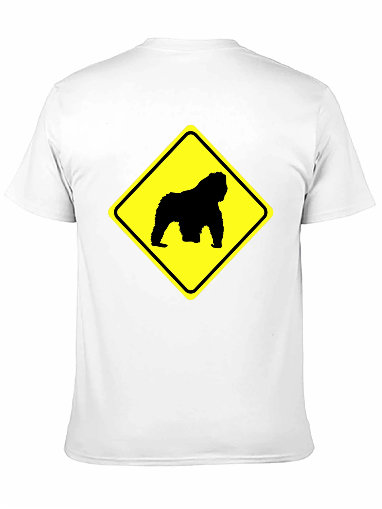 Gorilla Crossing Black T-Shirt - Funny Novelty Tee