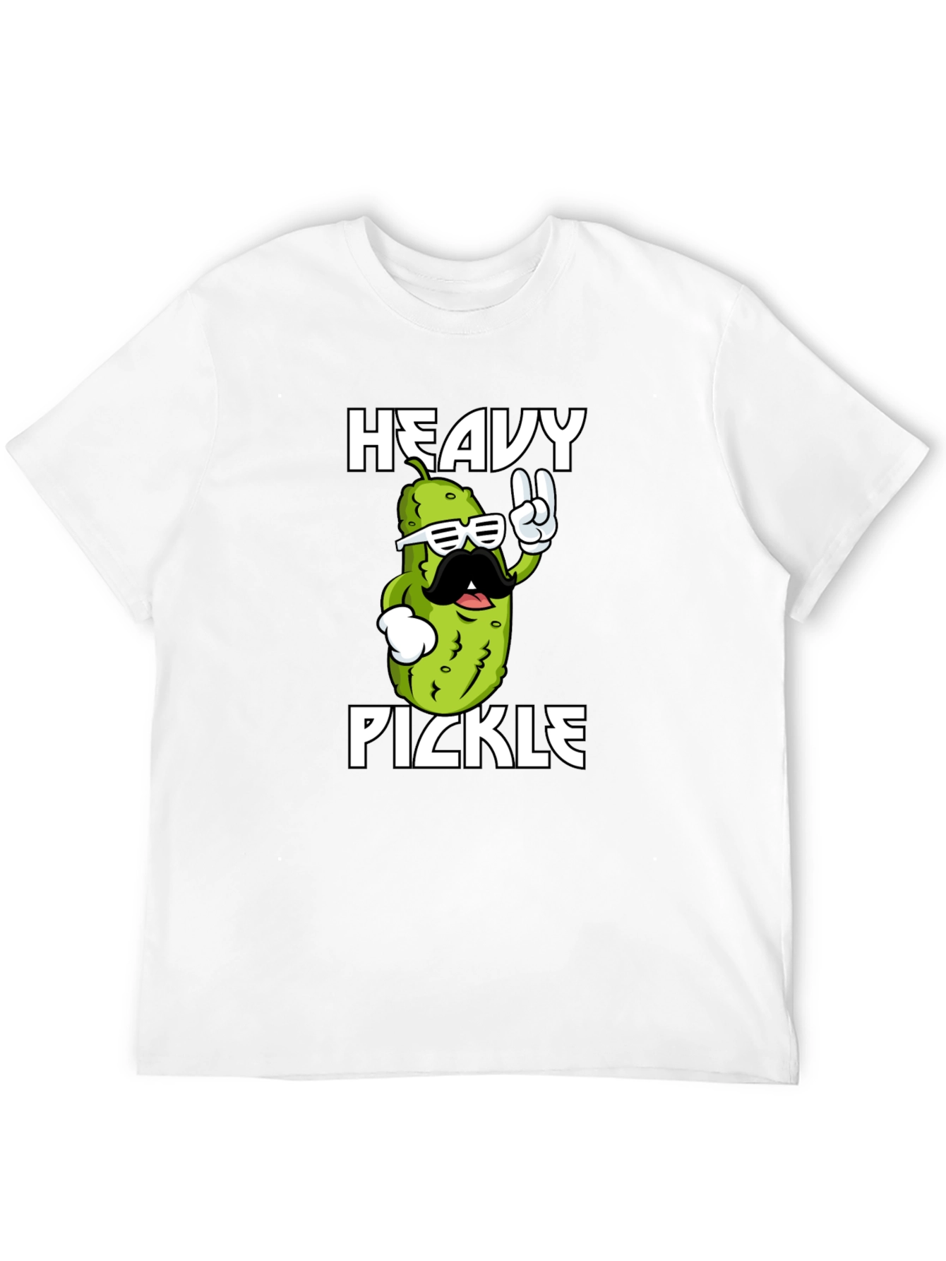 Heavy Pickle Graphic T-Shirt - Cool Novelty Tee