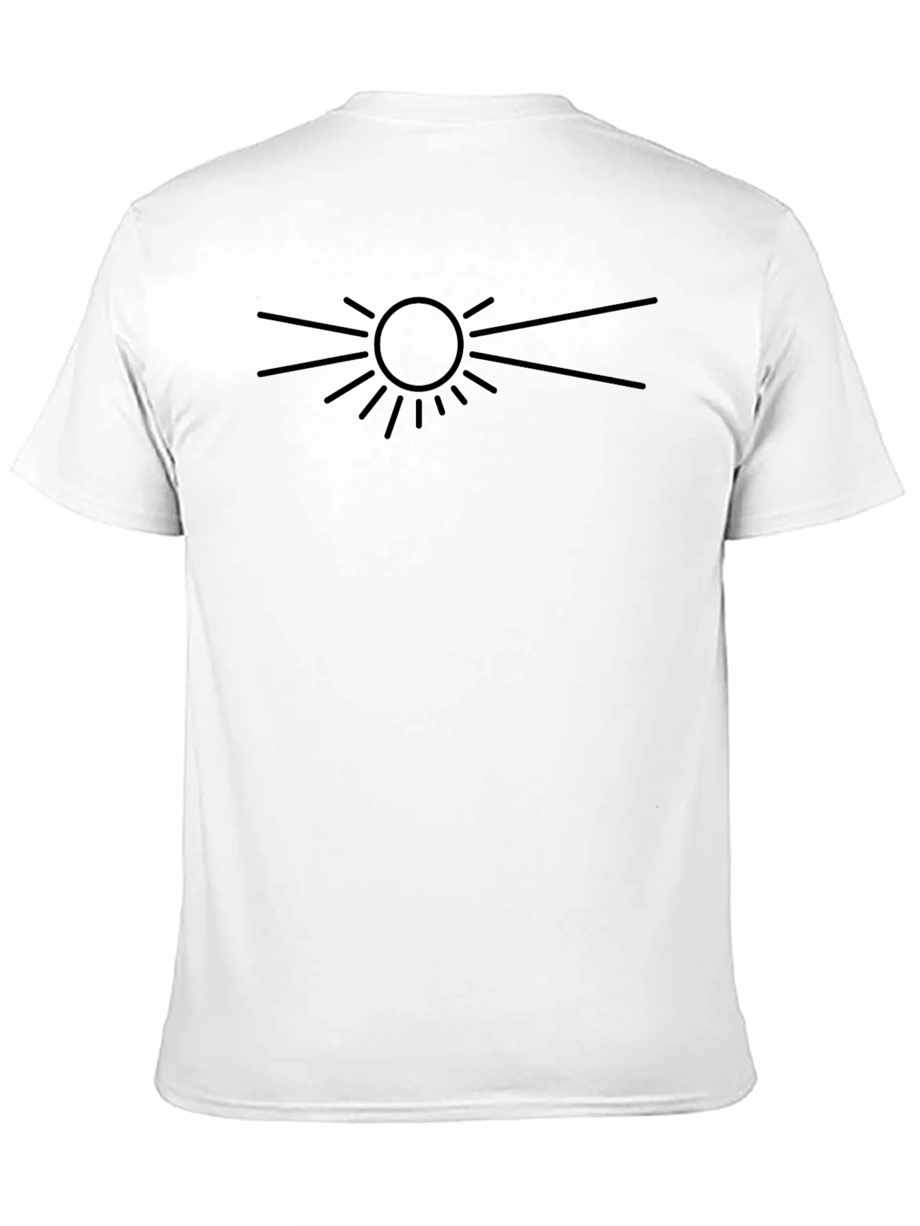 Graphic Print T-Shirt - Black Sun Design
